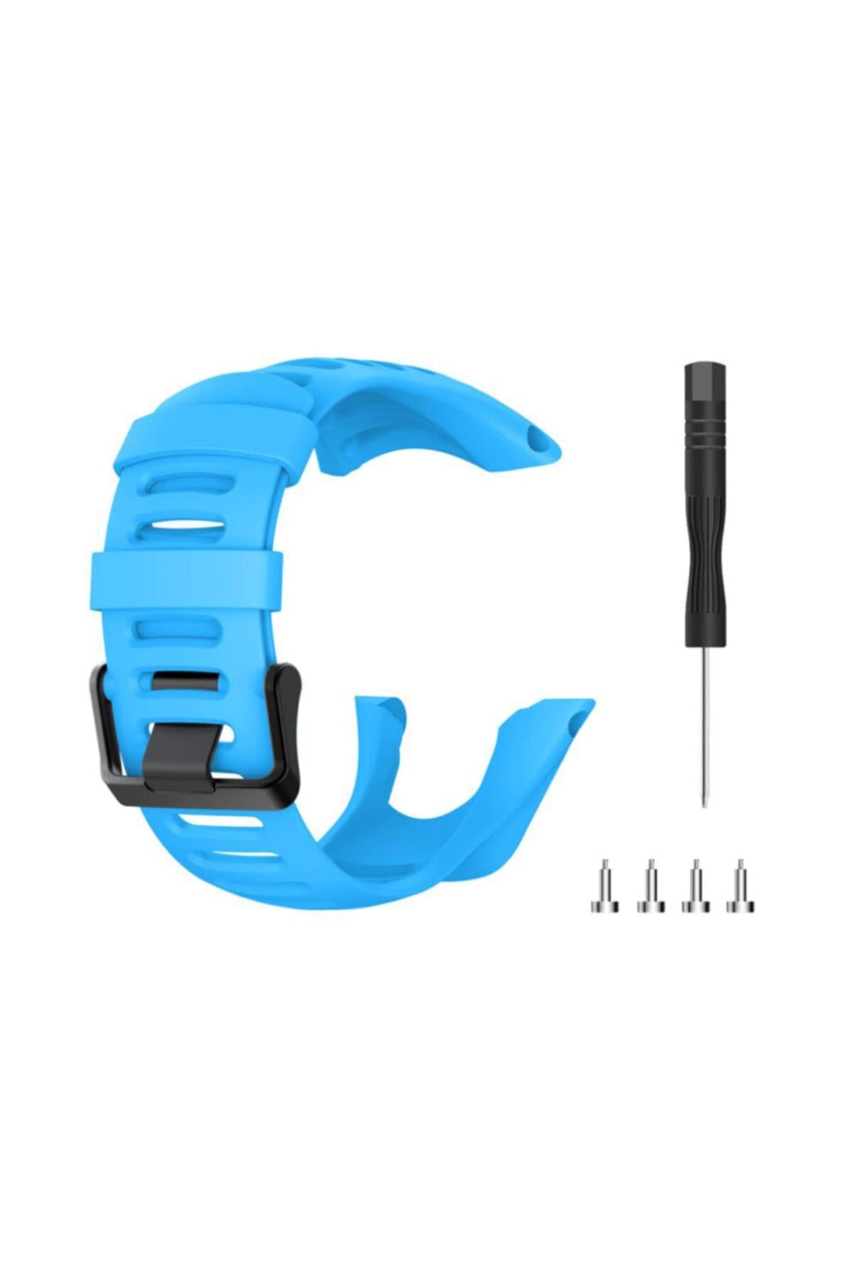 Suunto Ambit 1-2-3 Için Silikon Kordon Kayış Mavi