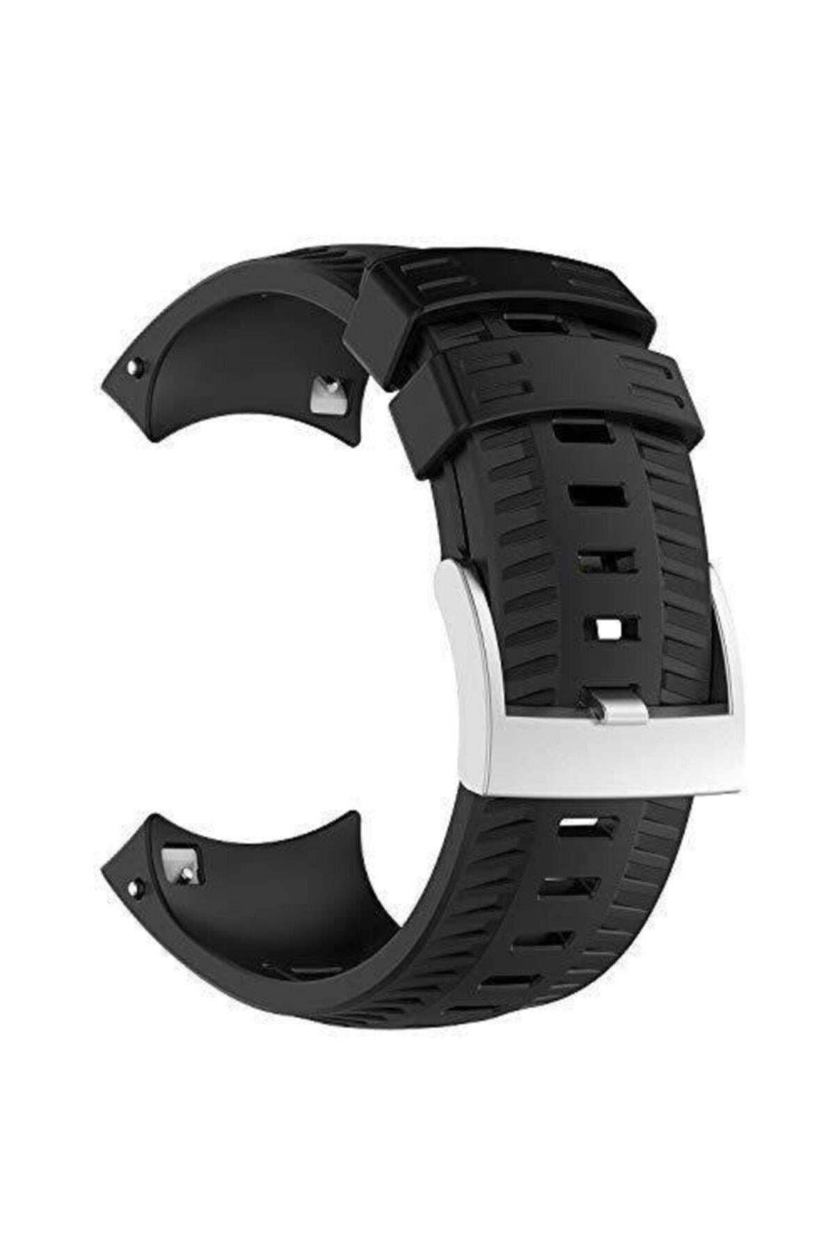 Suunto Watch 9 Uyumlu Silikon Kordon Siyah