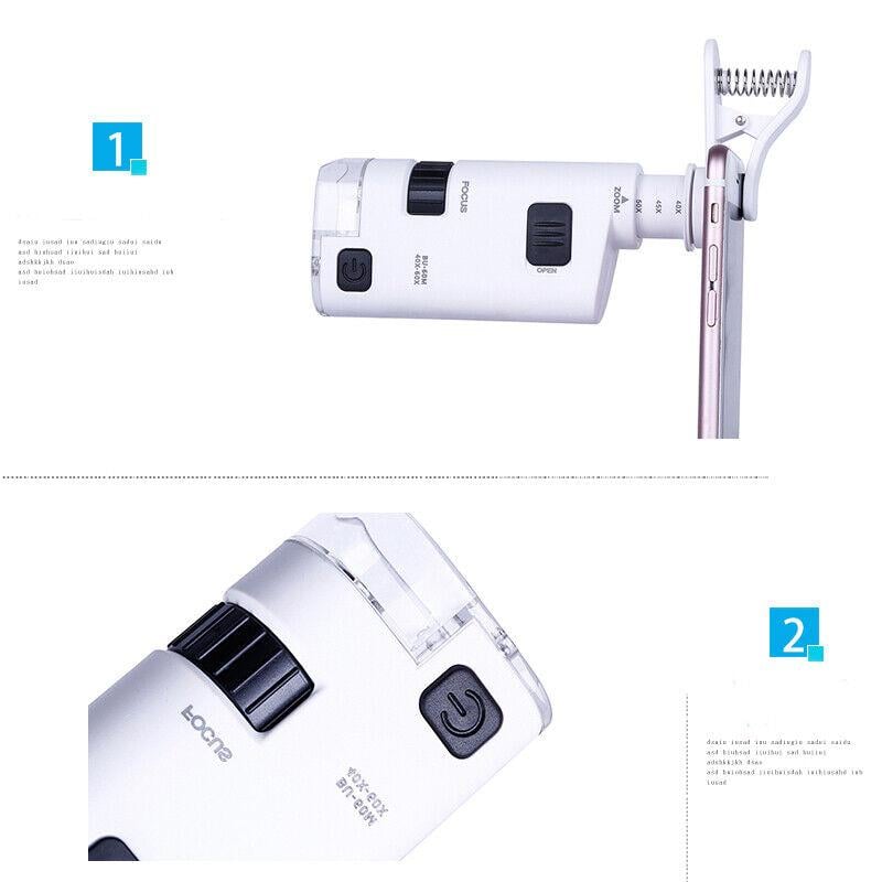 universal clip type led cellphone microscope