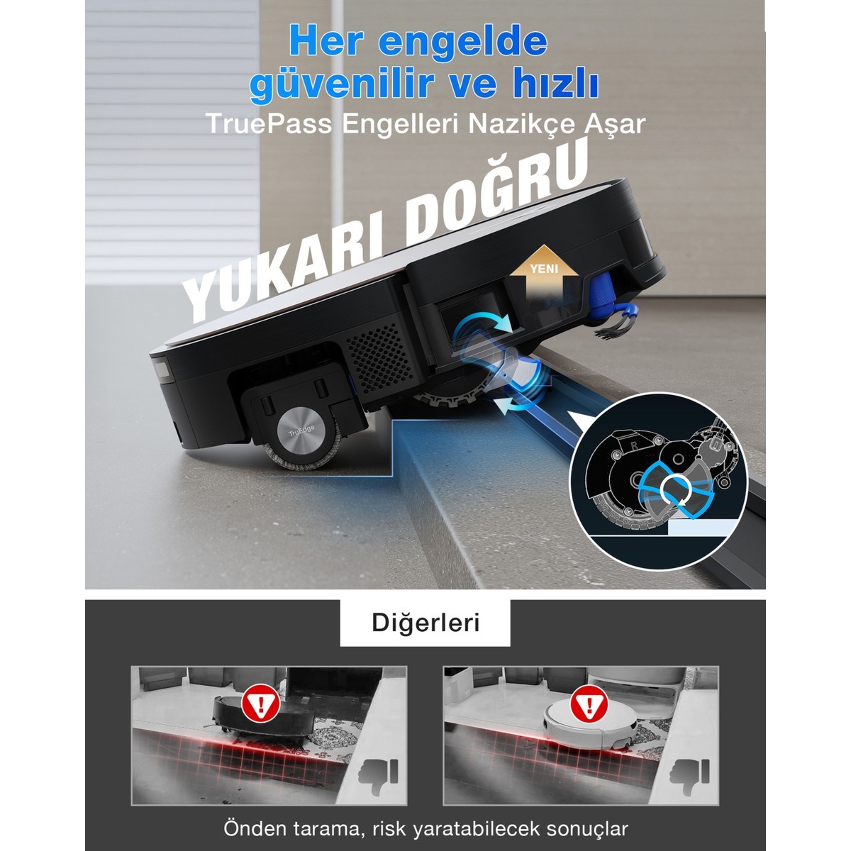 Ecovacs Deebot DEX99-11EC X11 Pro Black Omni Robot Süpürge ve Paspas PowerBoost