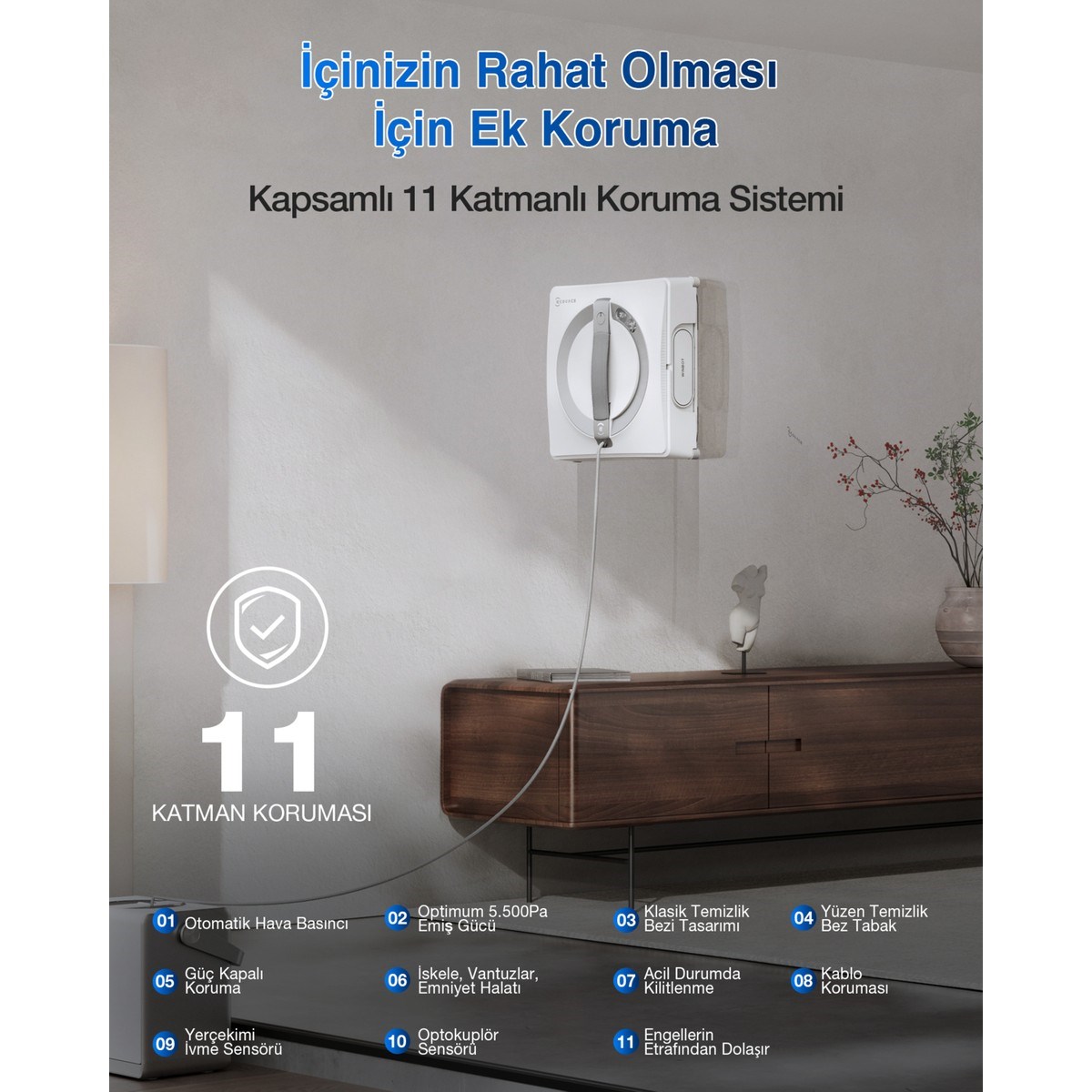 Ecovacs Winbot WG851-11 W2 Pro Omni Cam Silme Robotu