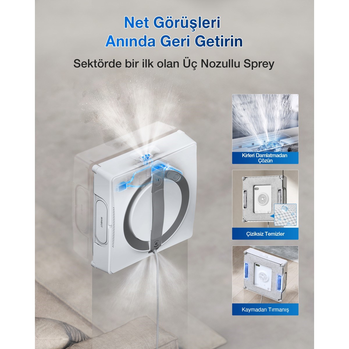 Ecovacs Winbot WG851-11 W2 Pro Omni Cam Silme Robotu