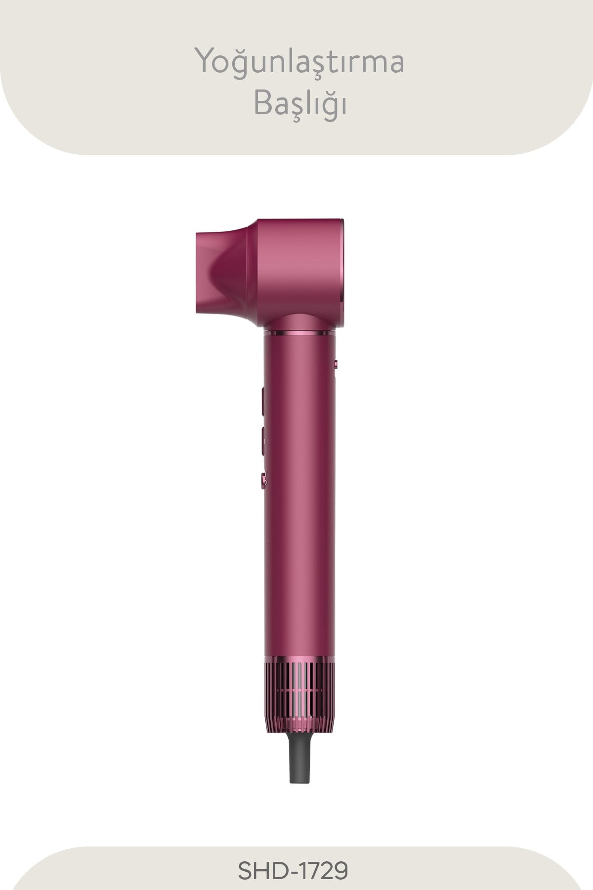 Pro Compact Uzun Multi-styler Hava Üfleme 5in1 Saç Şekillendirici Bldc Shd-1729 Royal Gilded Red