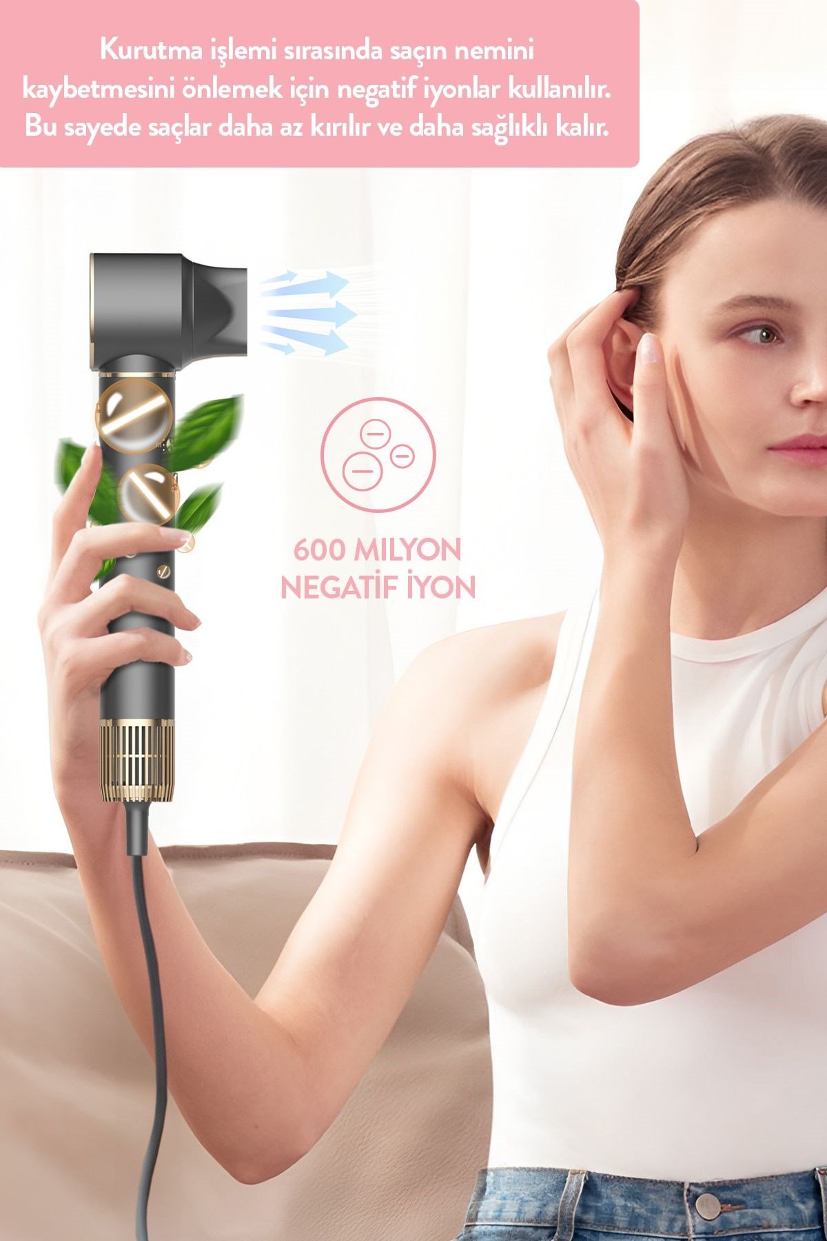 Sinbo Pro Compact Uzun Multi-Styler Hava Üfleme 5in1 Bldc Saç Şekillendirici 1719 -Graphite Gray