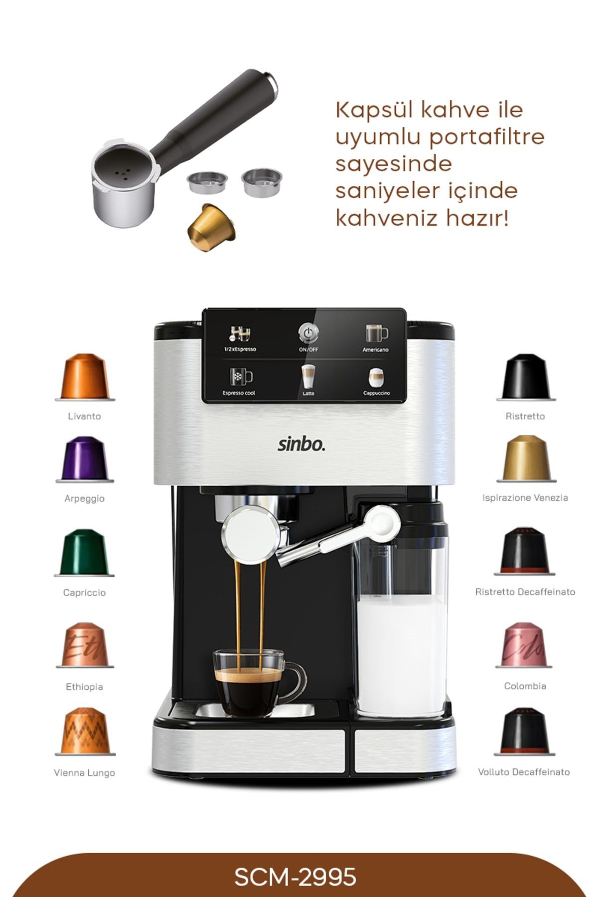 SİNBO SCM-2995 ESPRESSO KAHVE MAKİNASI 
