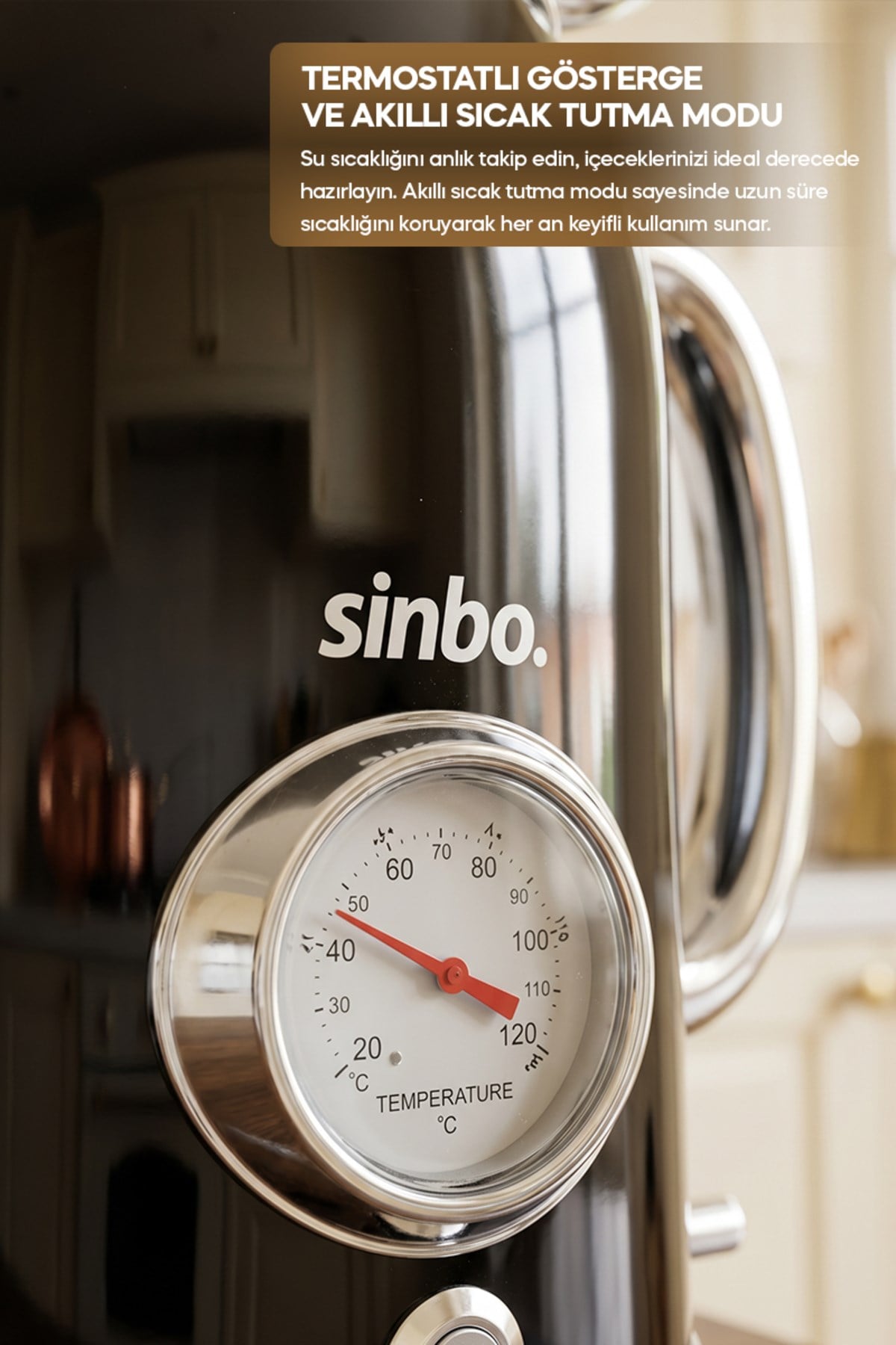 SİNBO STM-5849 ELEKTRİKLİ ÇAY SETİ SİYAH