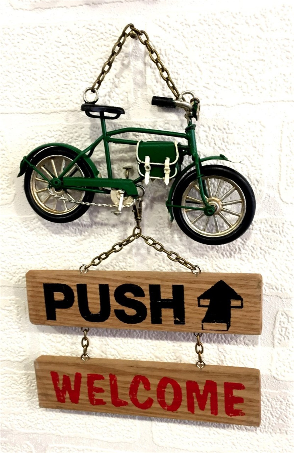 METAL YEŞİL BİSİKLET PULL/PUSH
