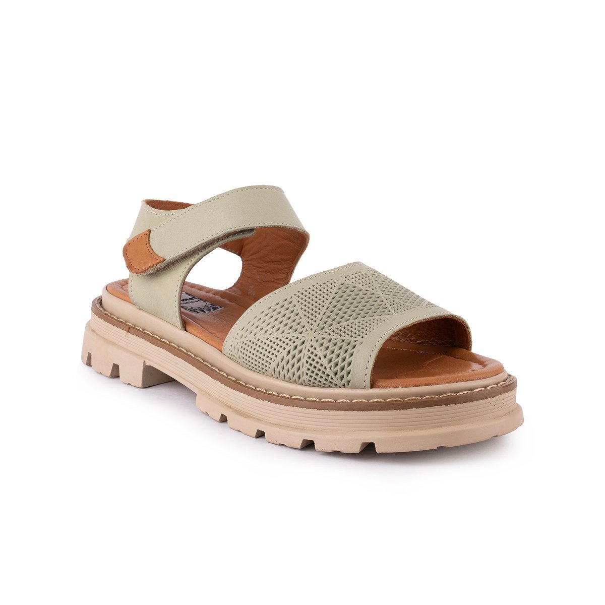  Hakiki Deri Lazer Baskılı Ledy Modern Sandalet Scorpion 09-LN-34