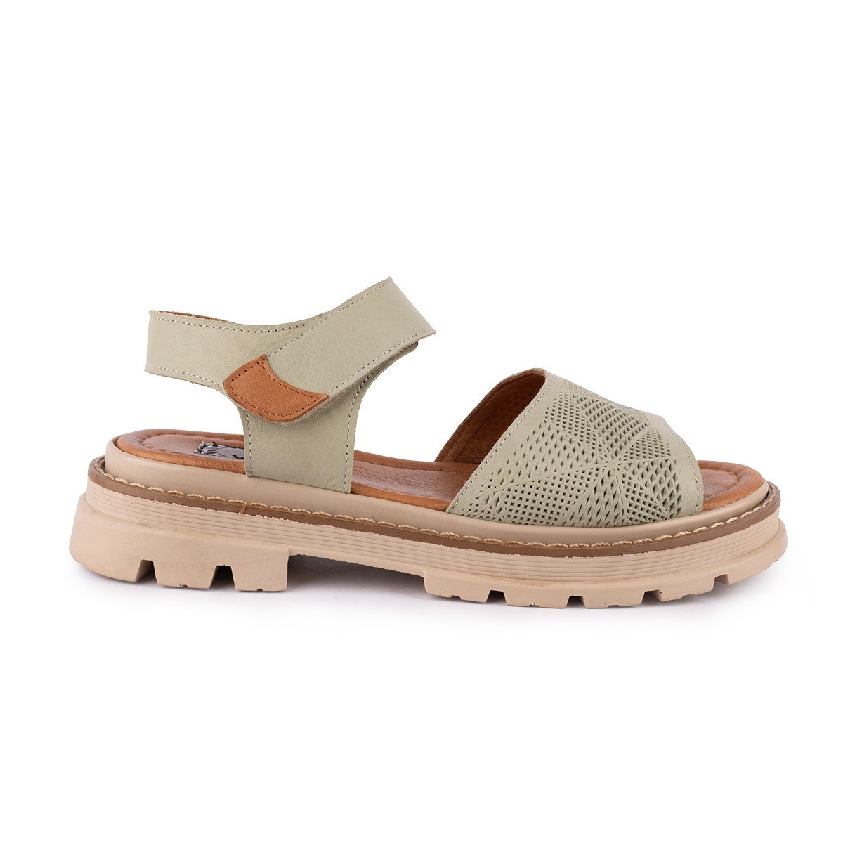  Hakiki Deri Lazer Baskılı Ledy Modern Sandalet Scorpion 09-LN-34