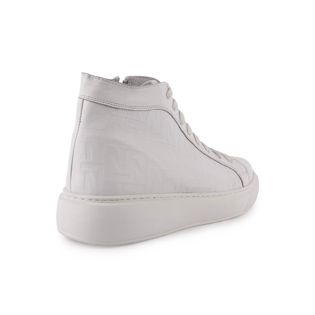 Modern Hakiki Deri Converse  Bot Beyaz 1301