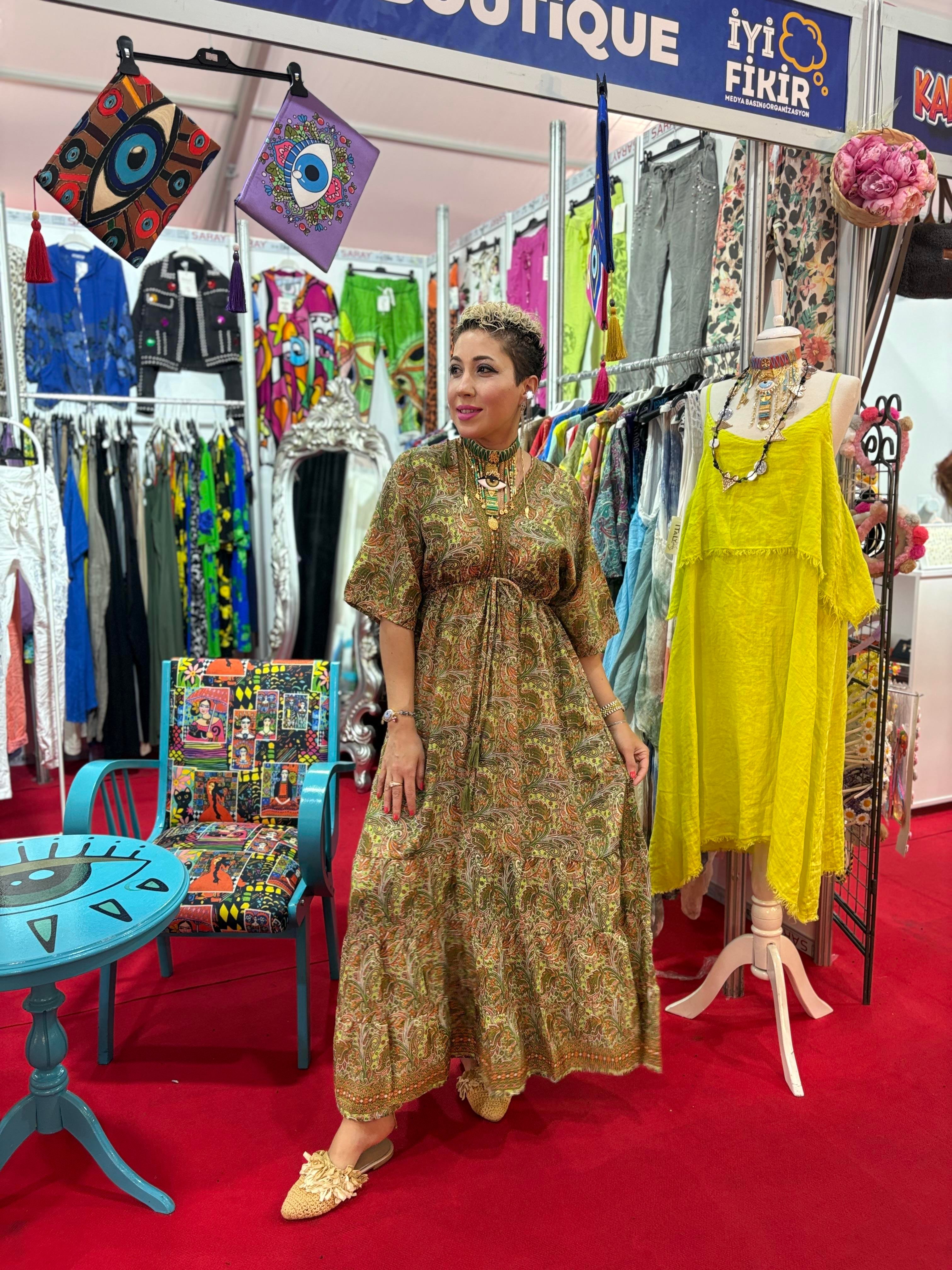 Hint İpeği İthal Elbise 1