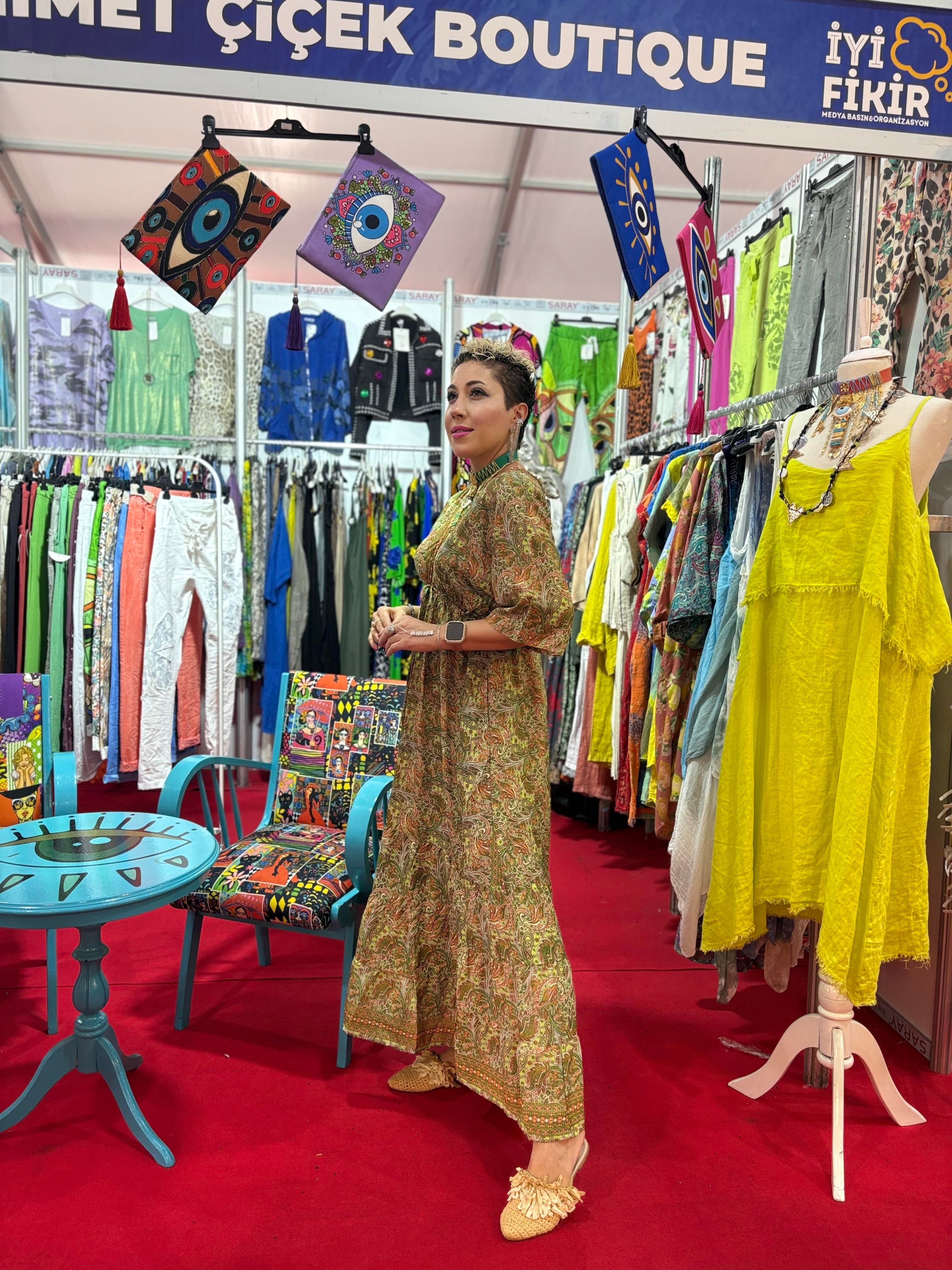 Hint İpeği İthal Elbise 1