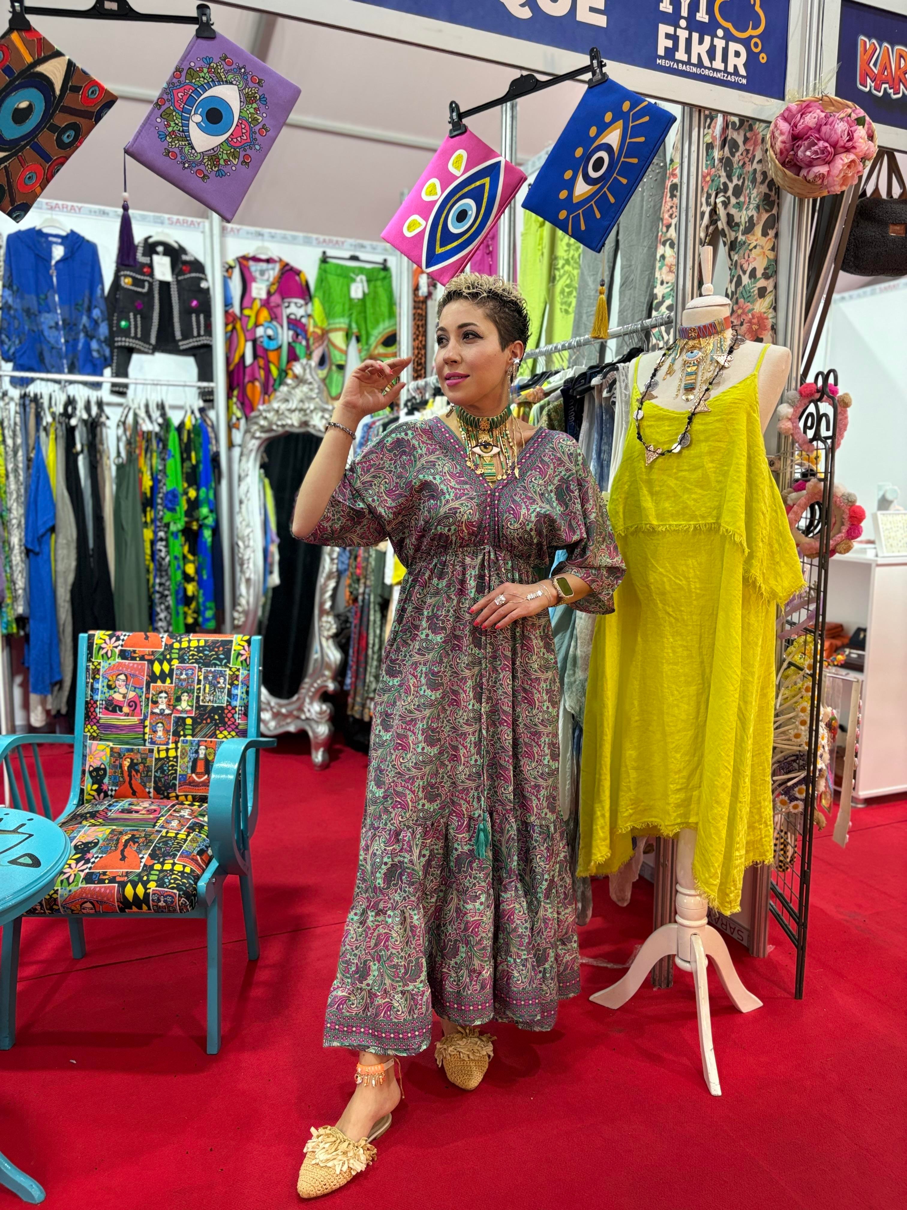 Hint İpeği İthal Elbise 2