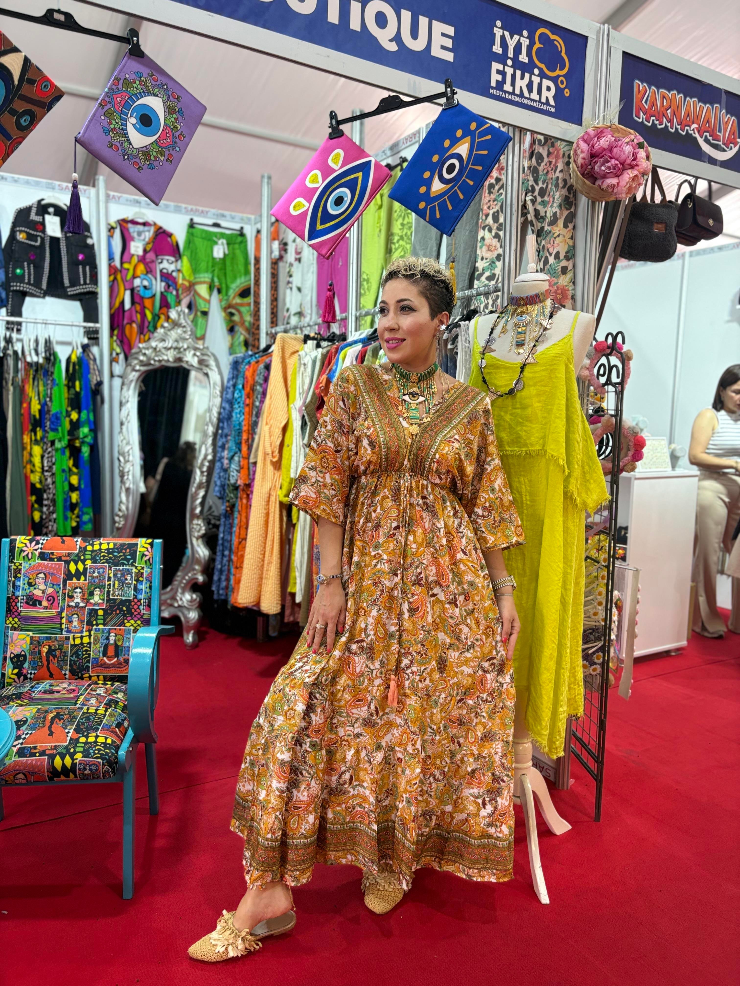 Hint İpeği İthal Elbise 3