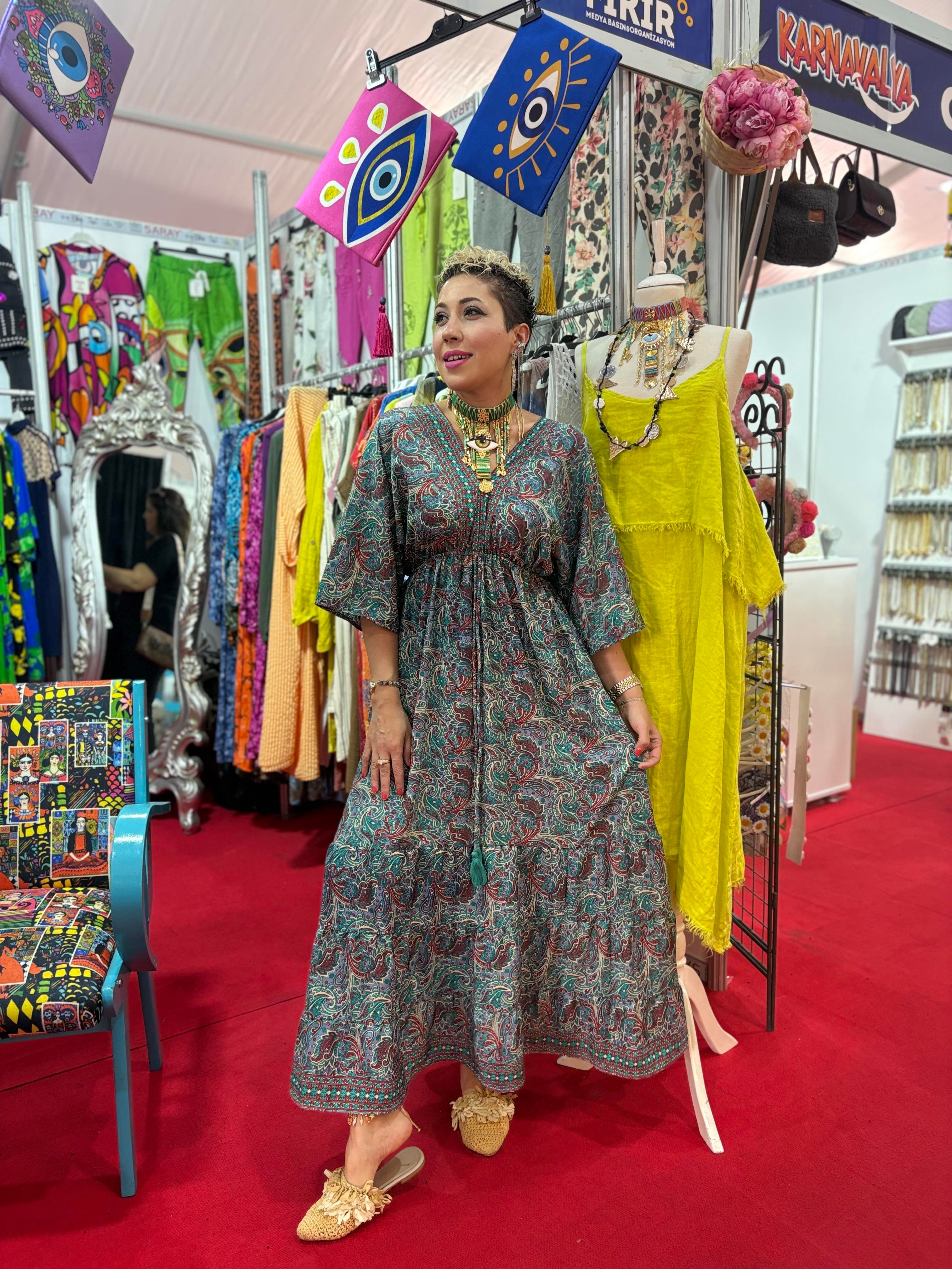 Hint İpeği İthal Elbise 4