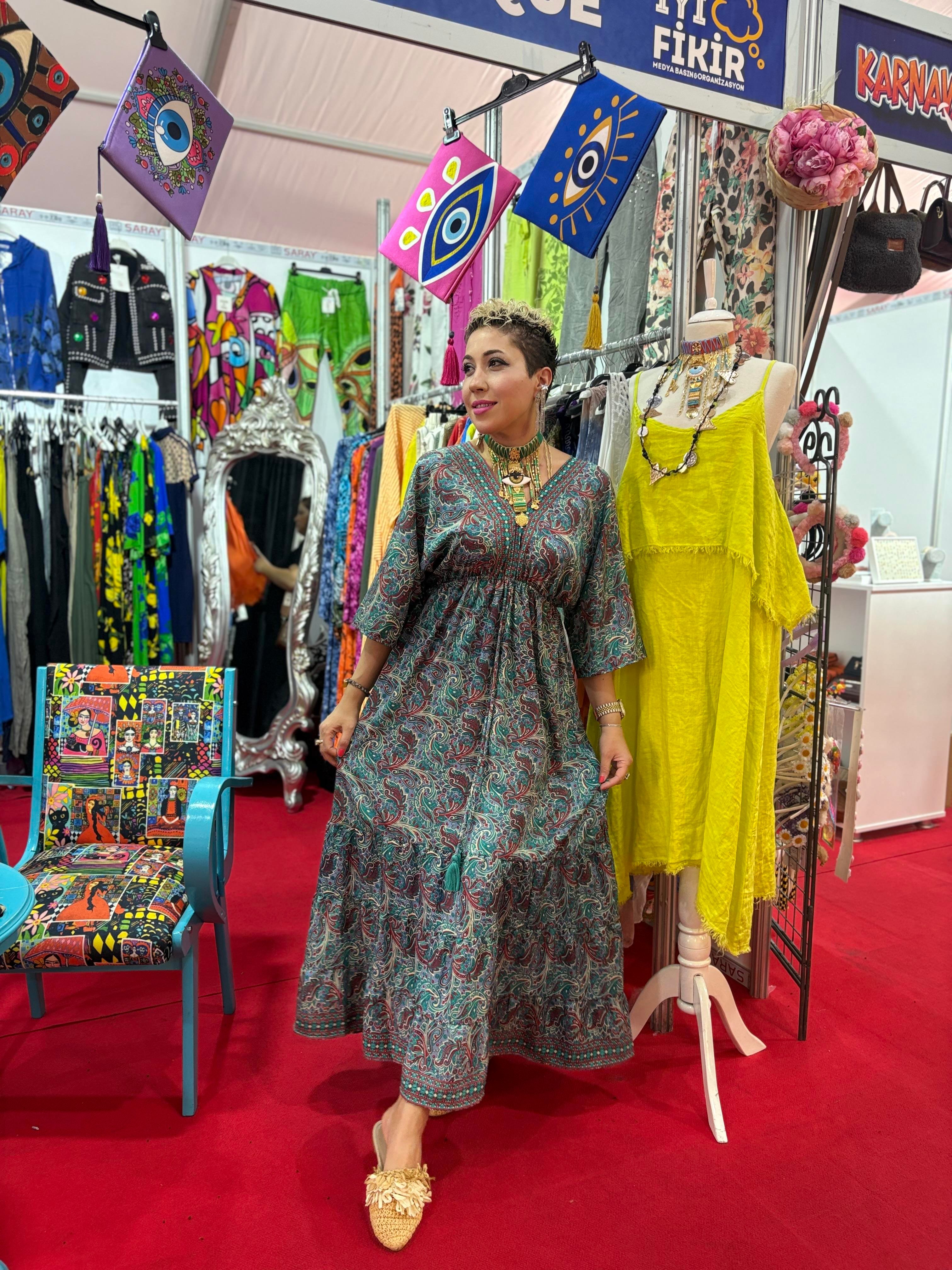 Hint İpeği İthal Elbise 4