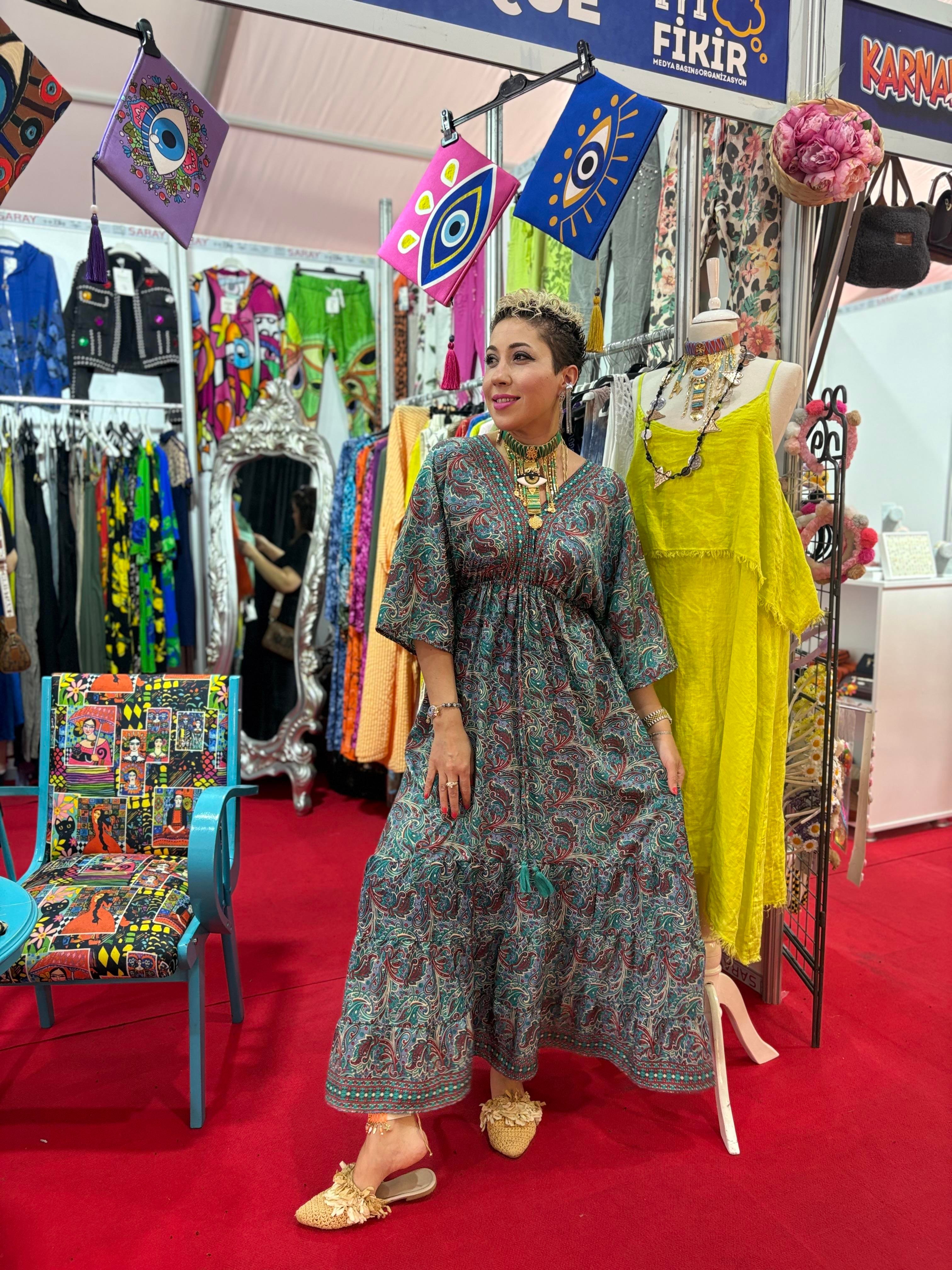 Hint İpeği İthal Elbise 4