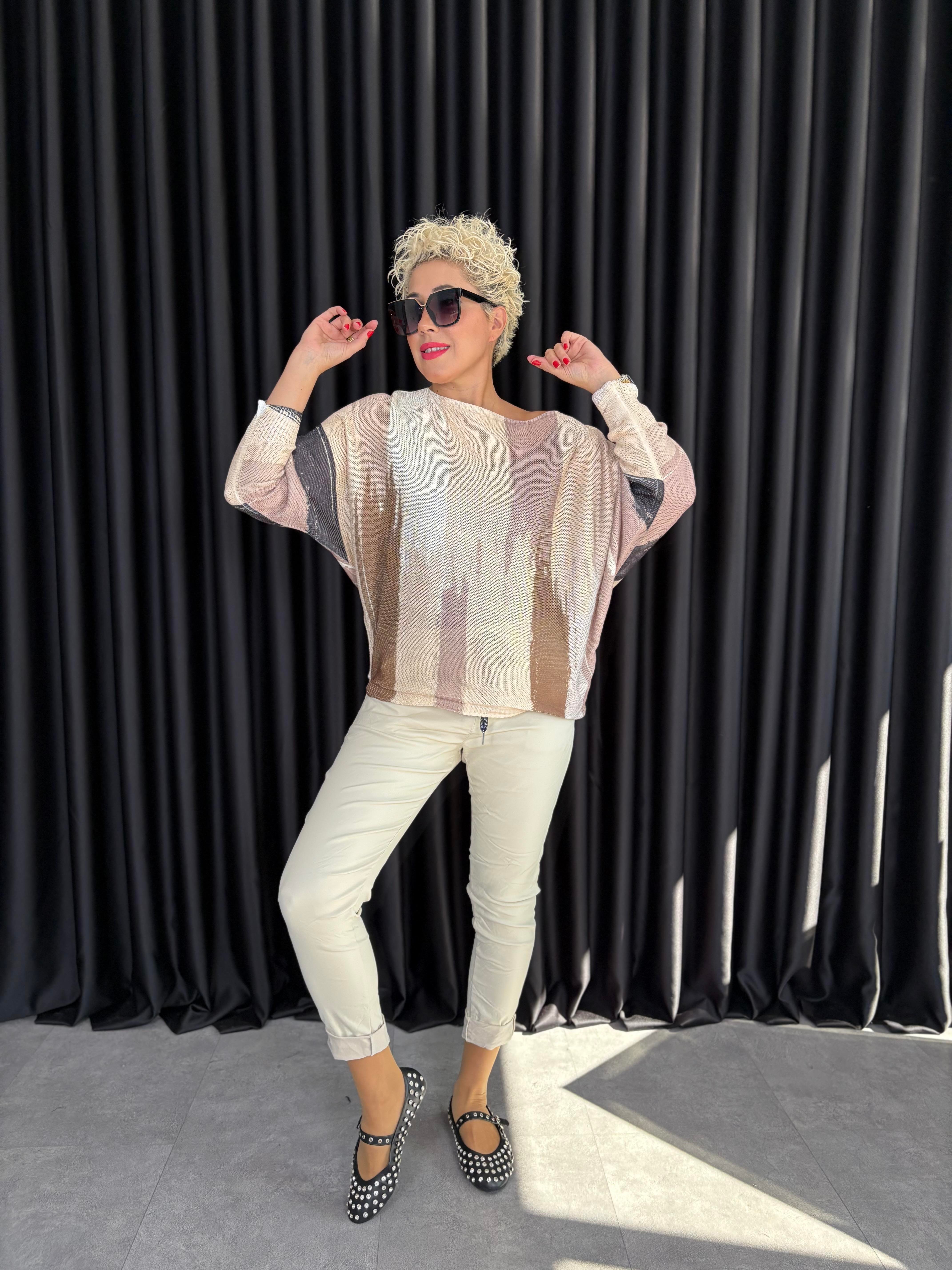 İtalyan Merserize Desenli Triko 4