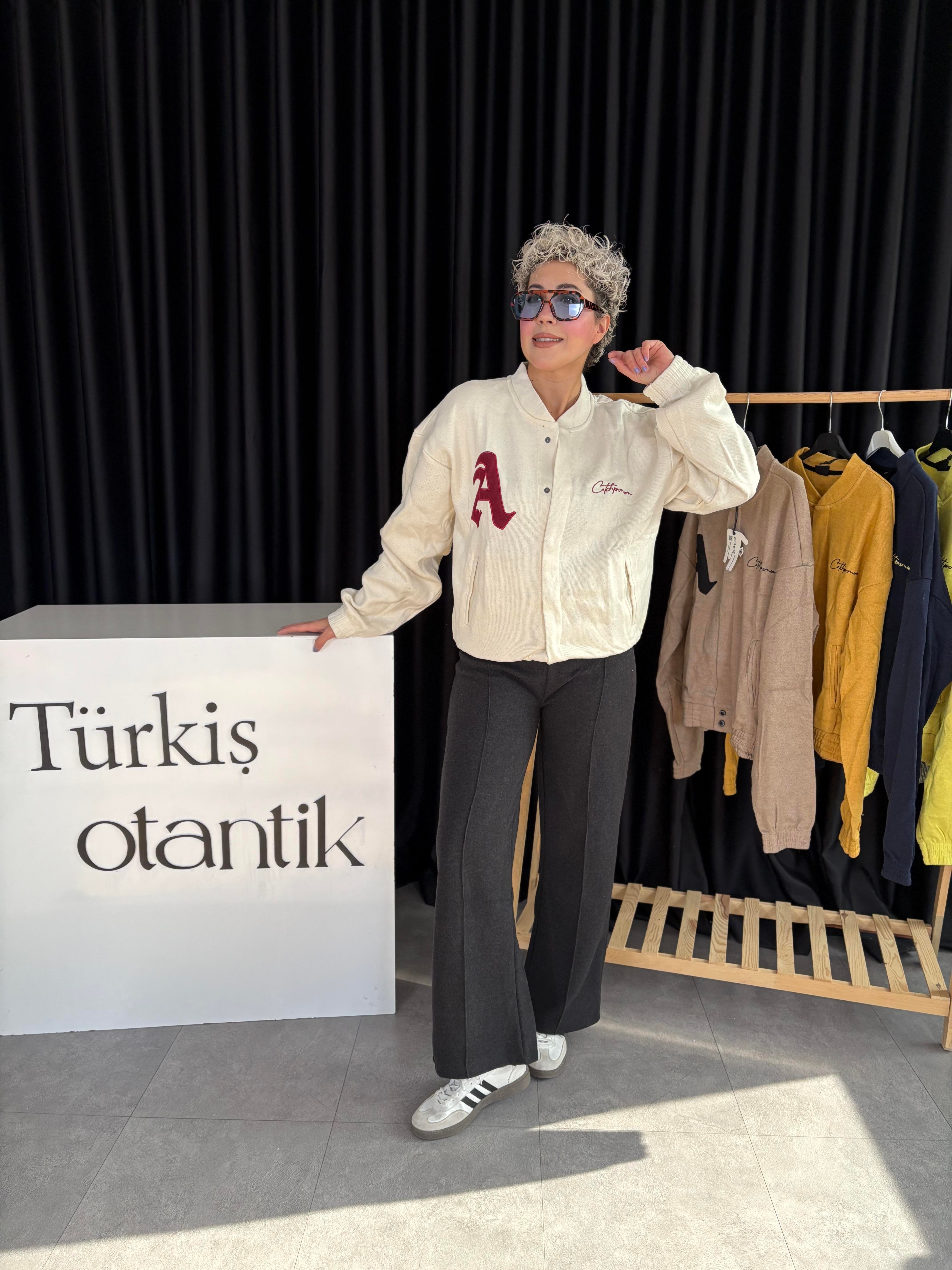 Orjinal Marka Krem Kolej Ceket