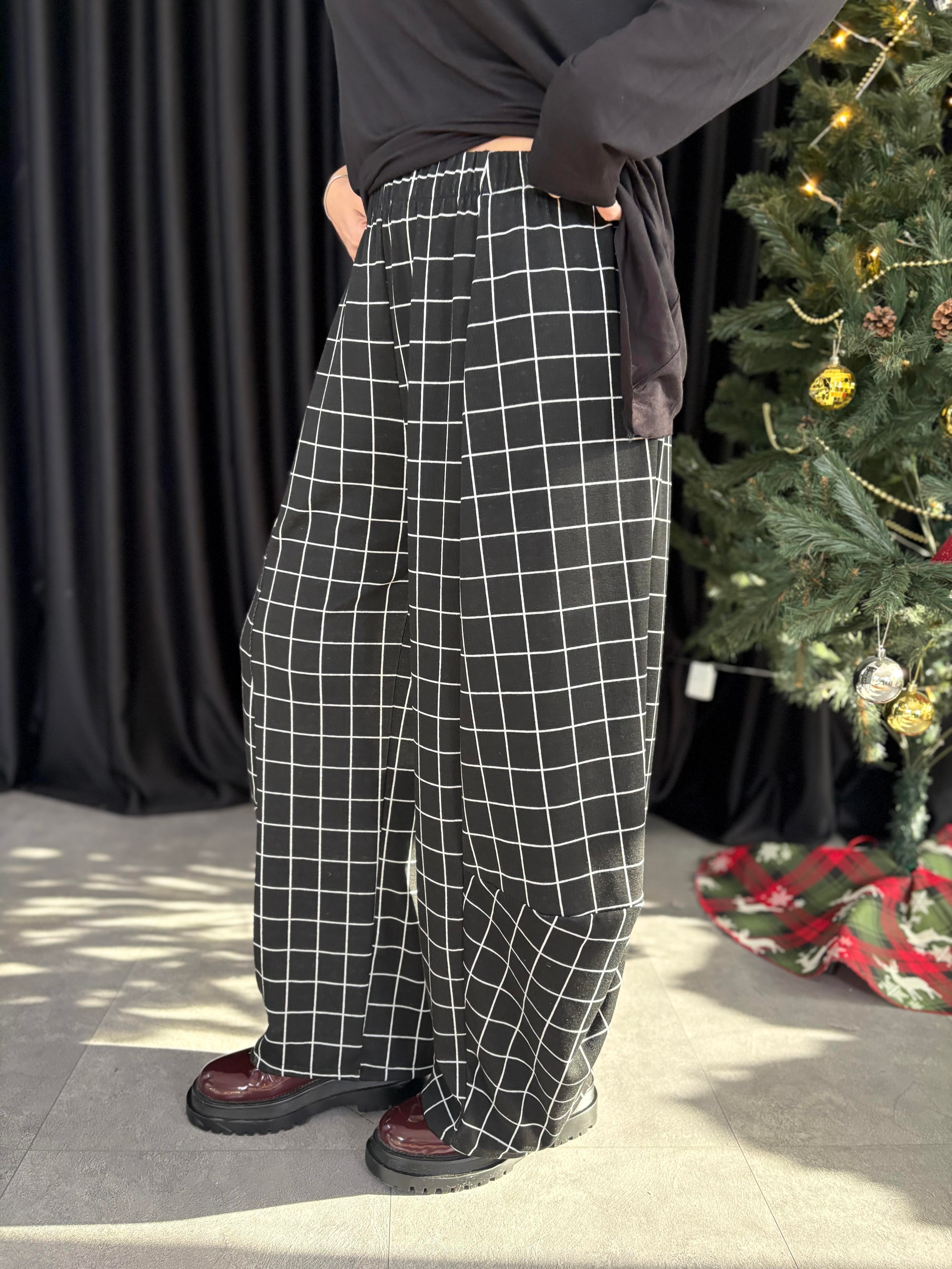 Siyah Triko Şalvar Pantolon