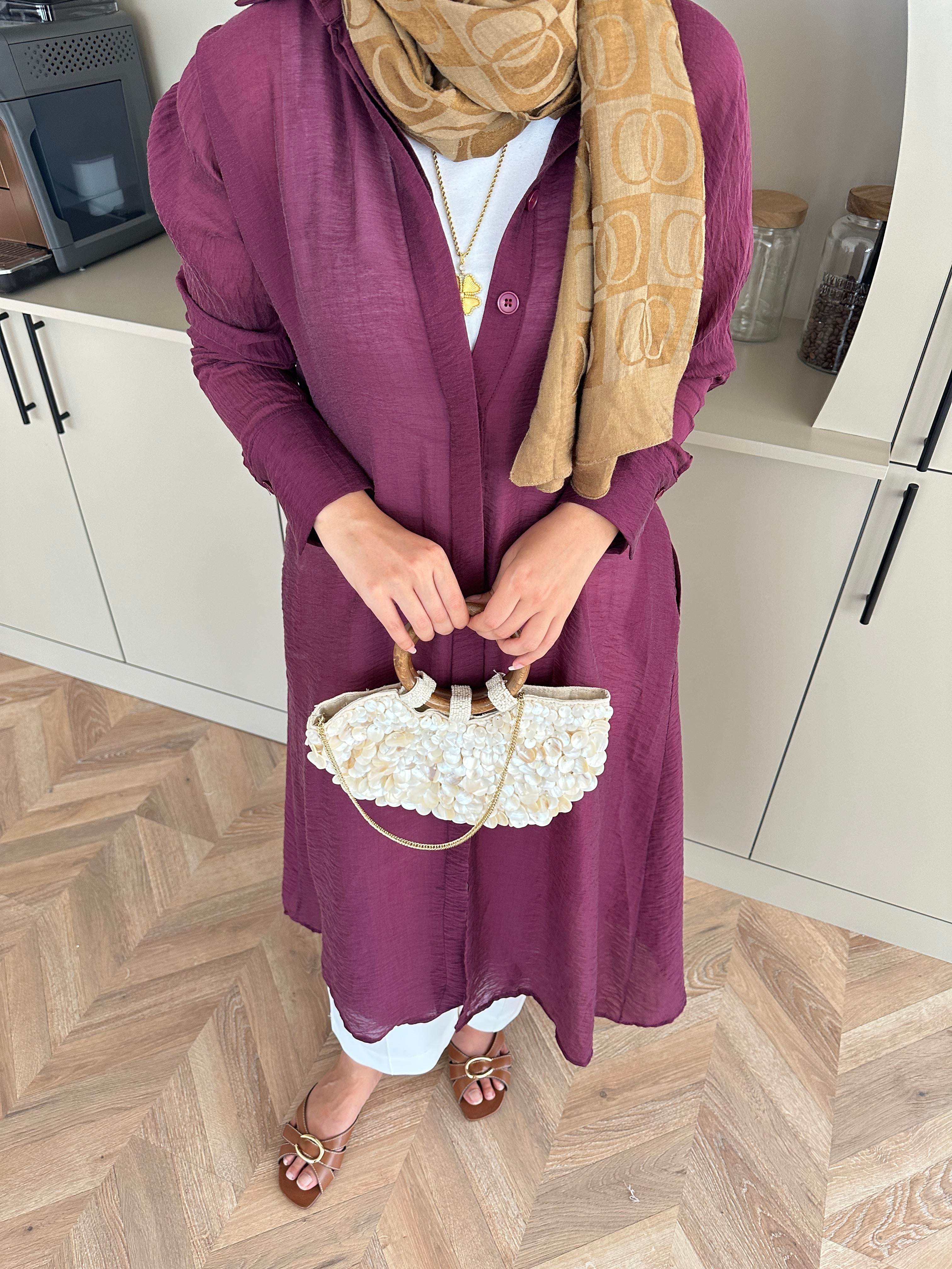 Adel Uzun Gömlek Mürdüm