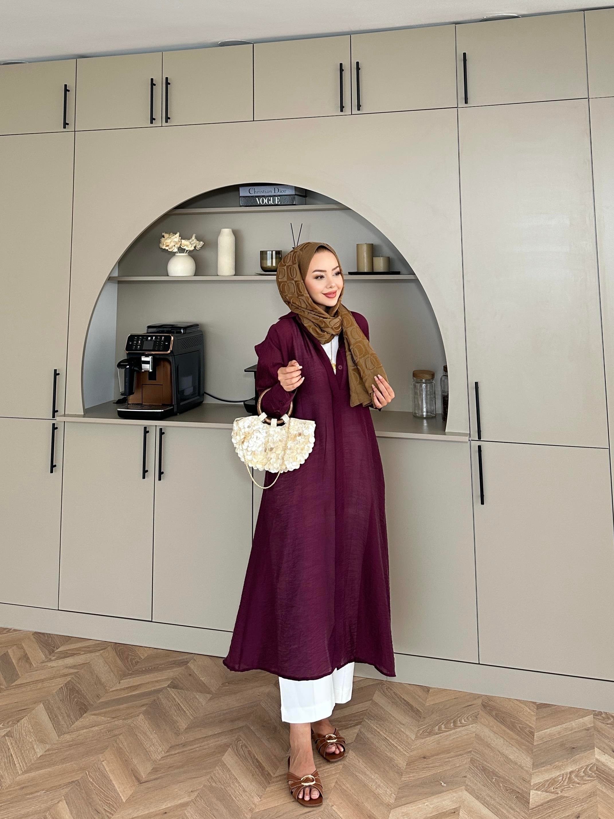 Adel Uzun Gömlek Mürdüm