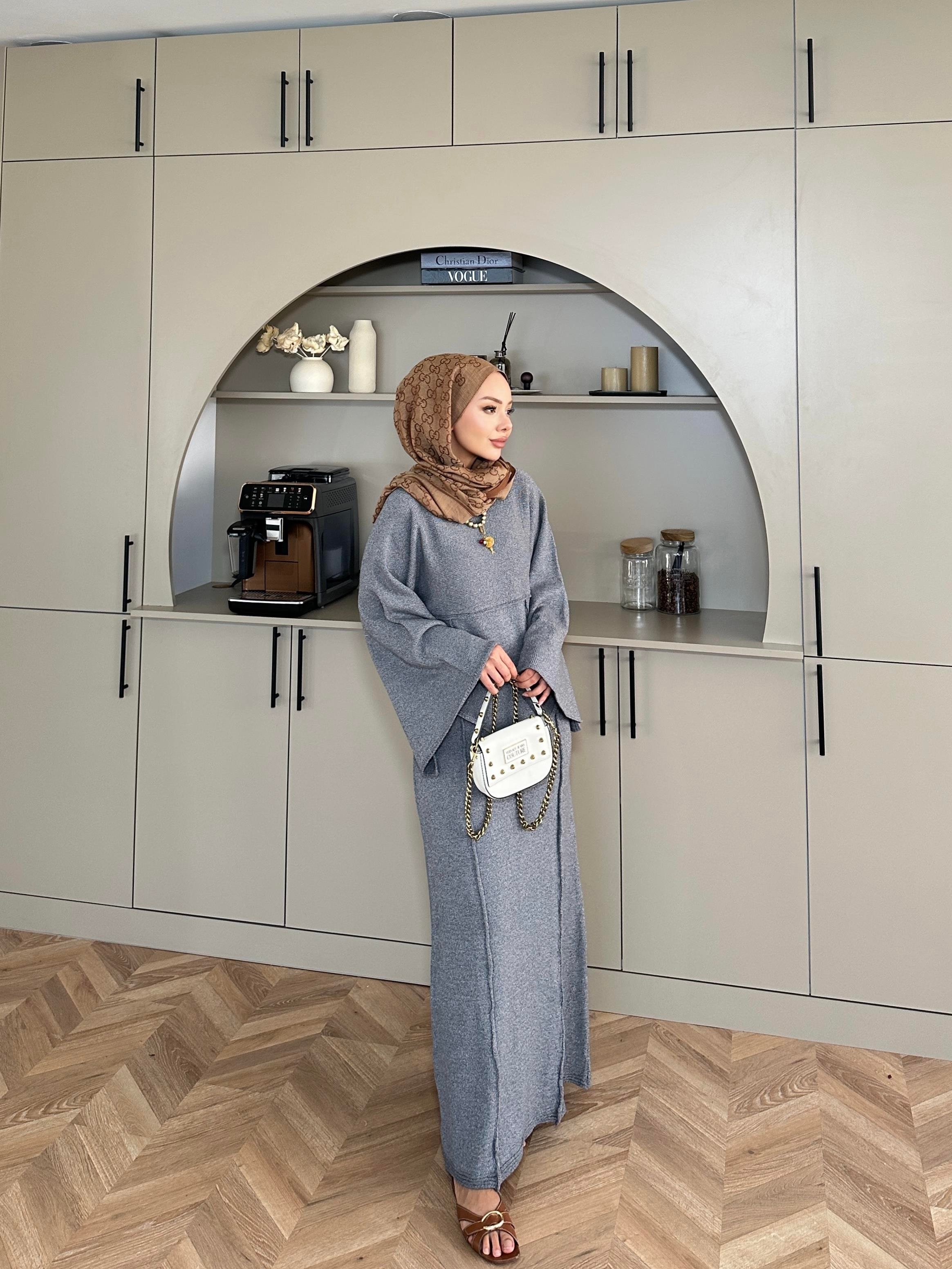 Afra İplik Elbise Antrasit