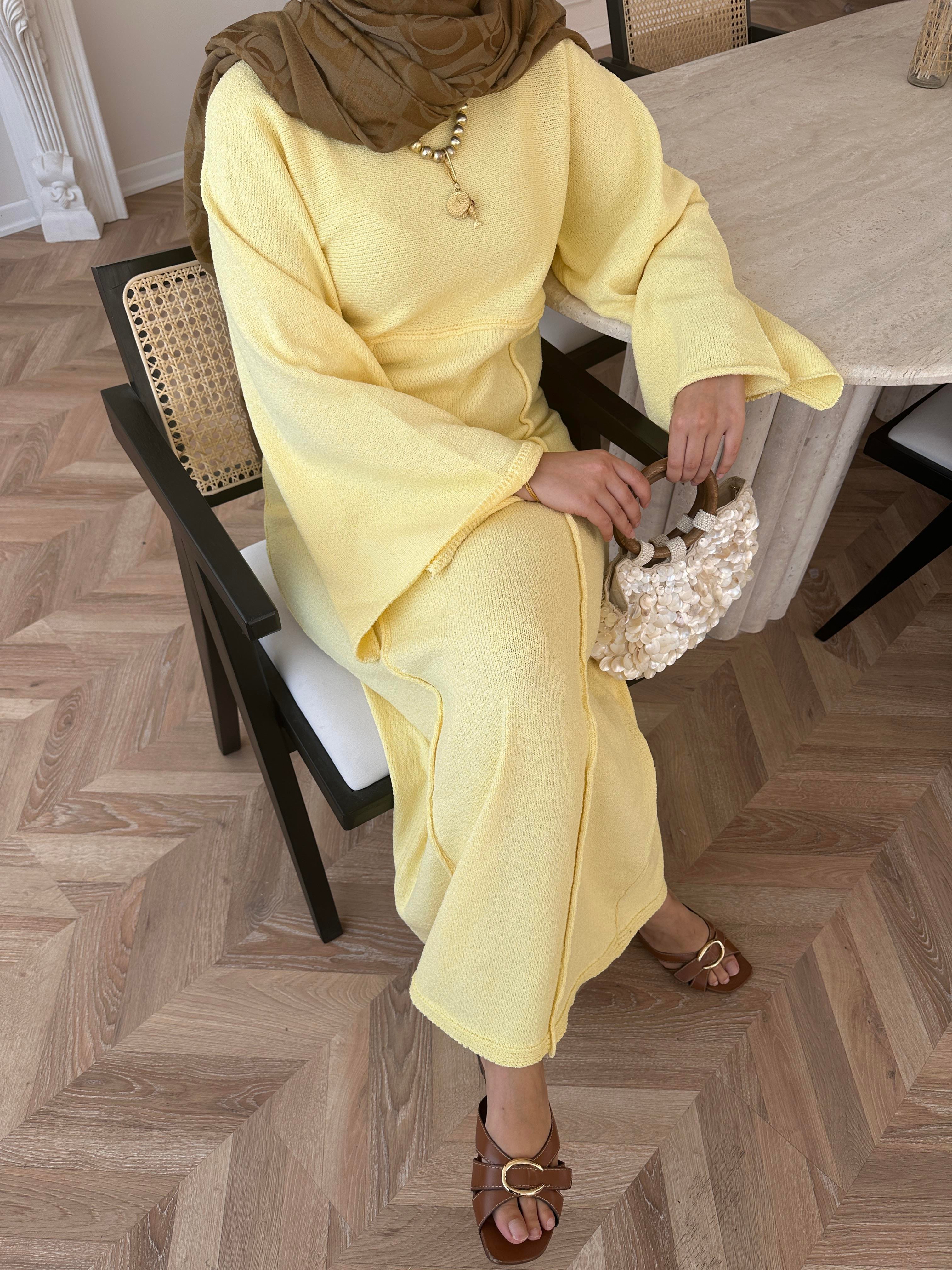 Afra İplik Elbise ButterYellow