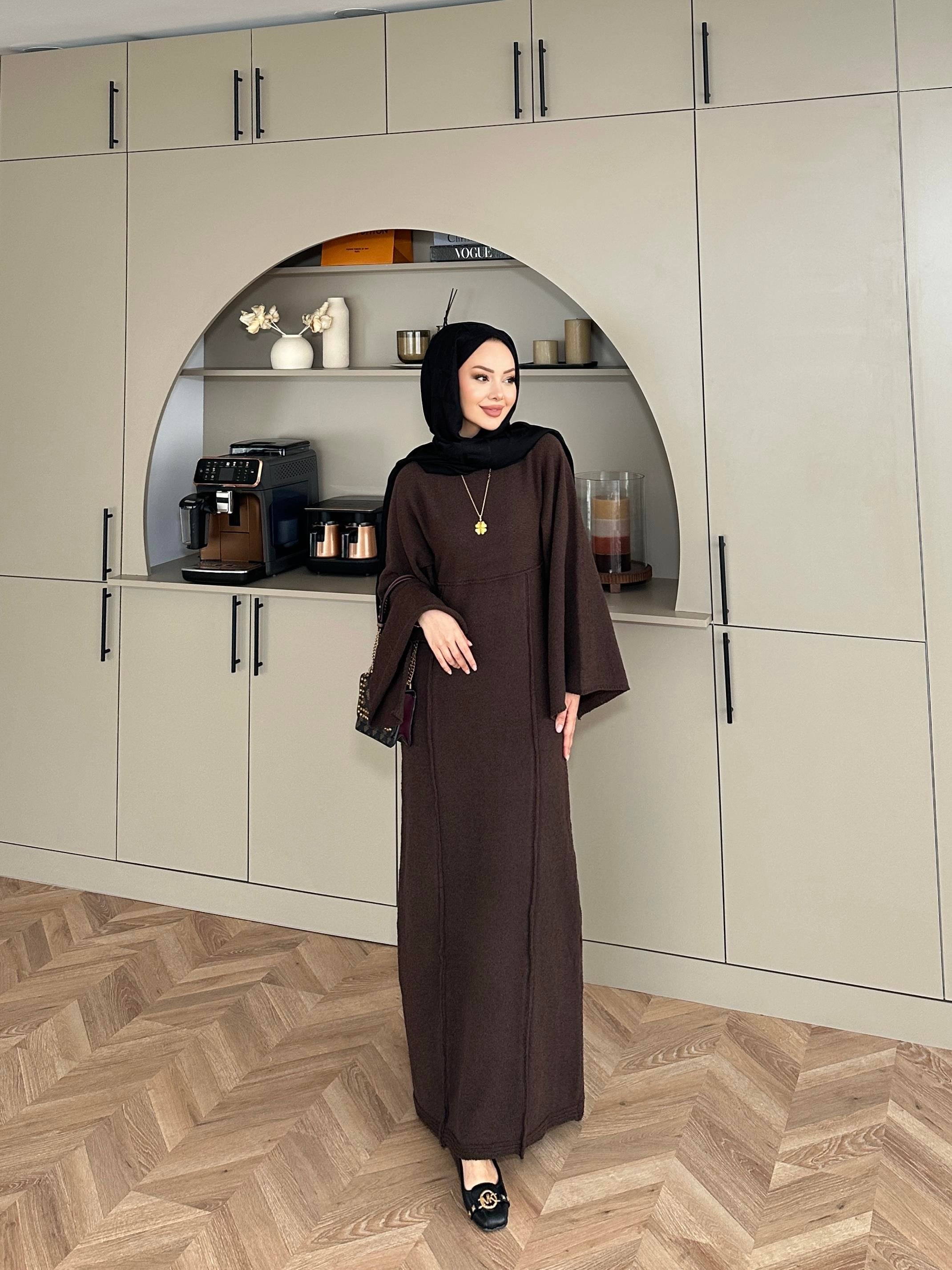 Afra İplik Elbise Kahverengi