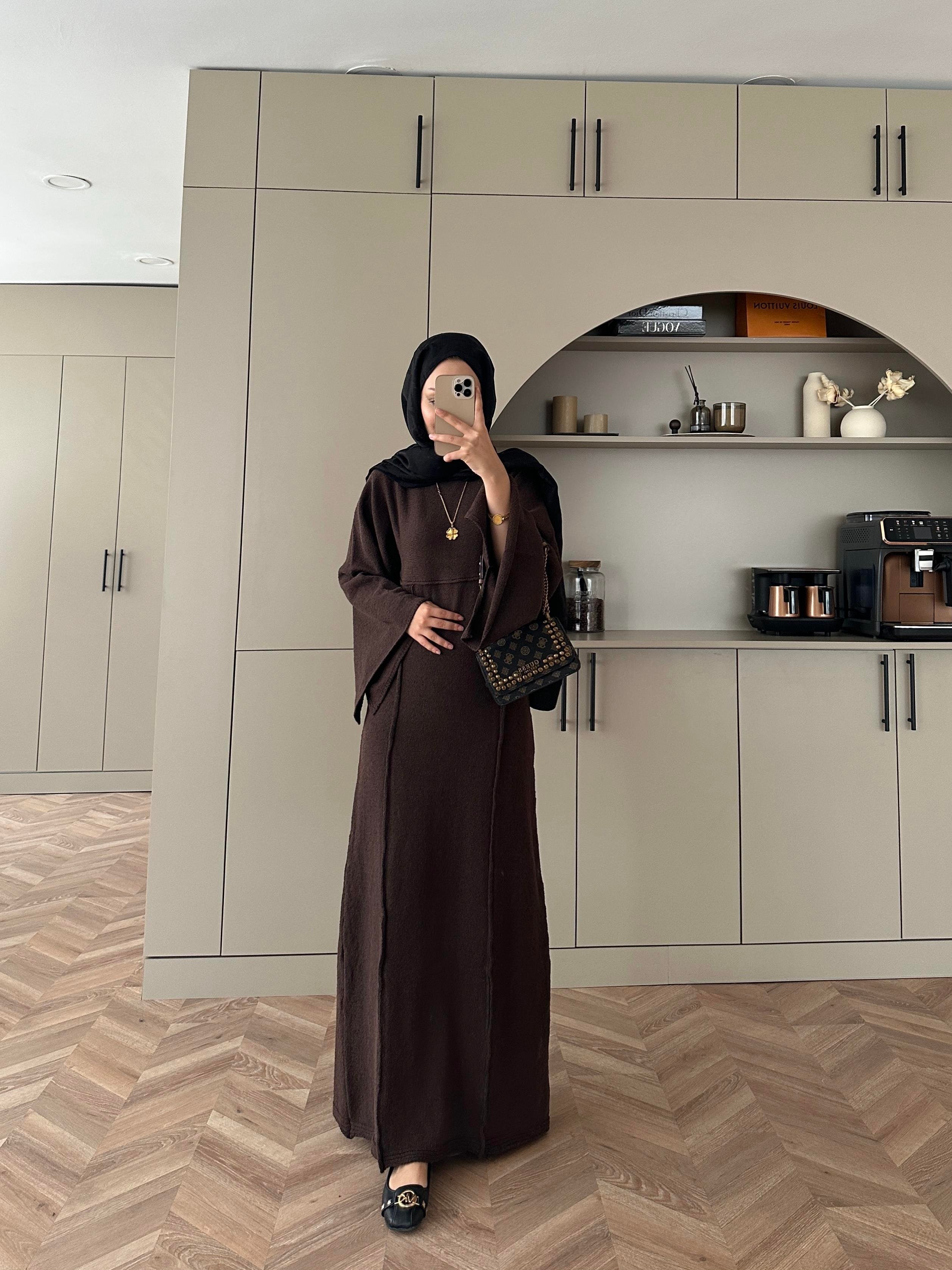 Afra İplik Elbise Kahverengi