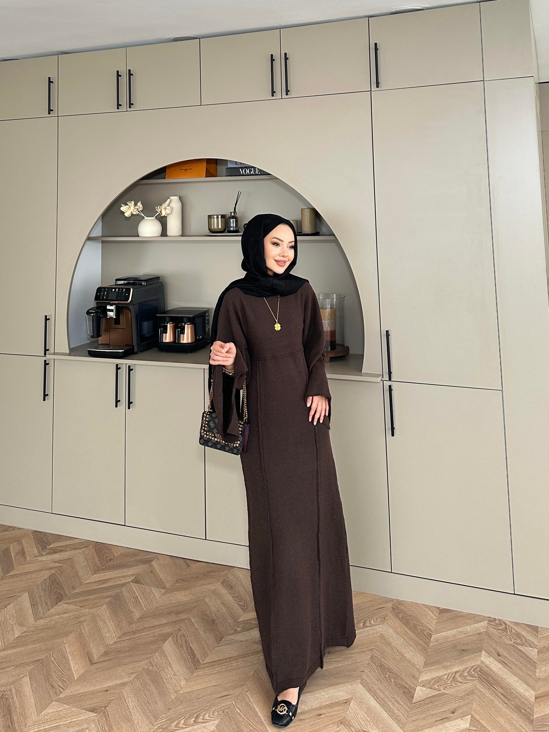 Afra İplik Elbise Kahverengi