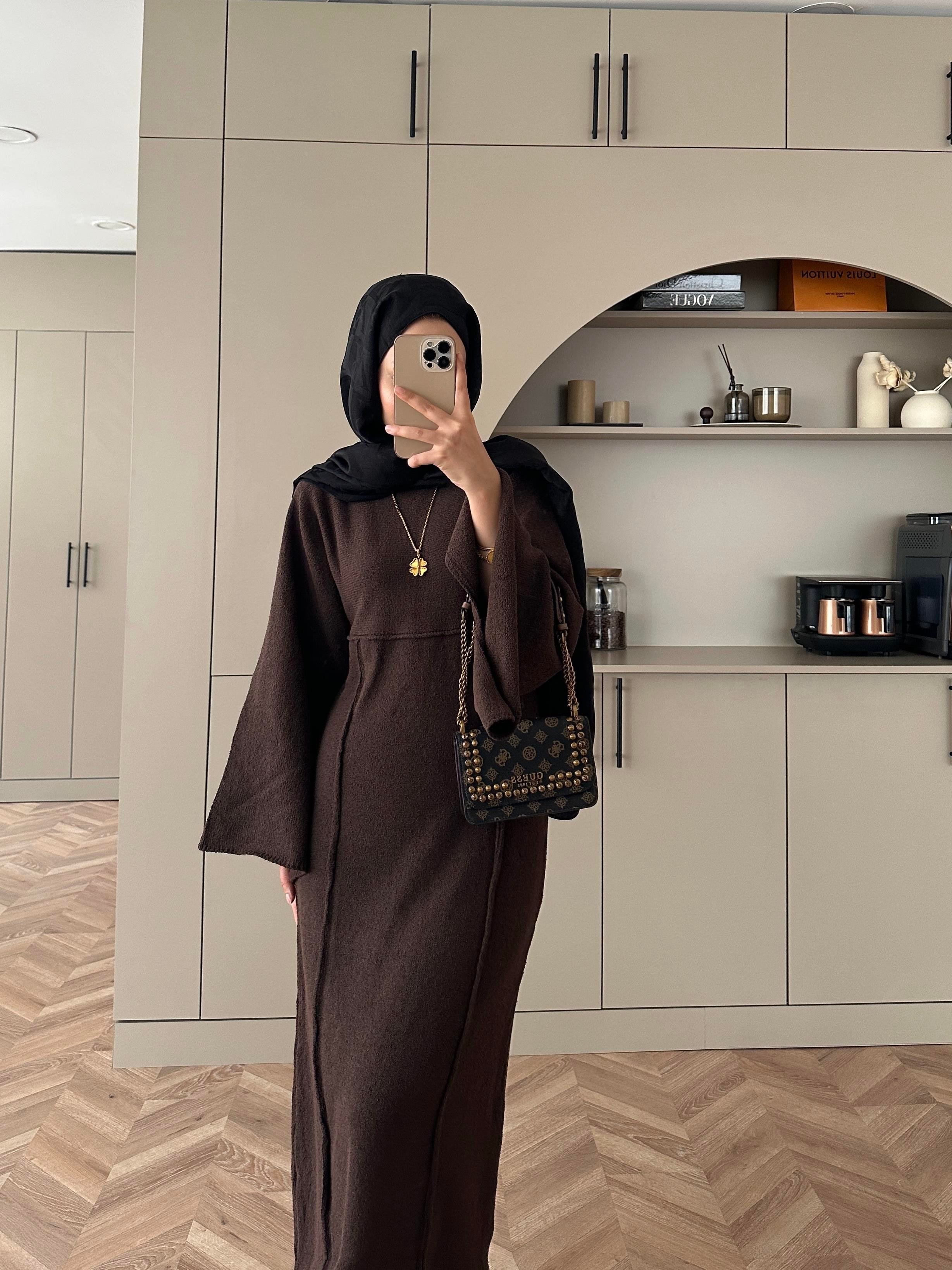 Afra İplik Elbise Kahverengi