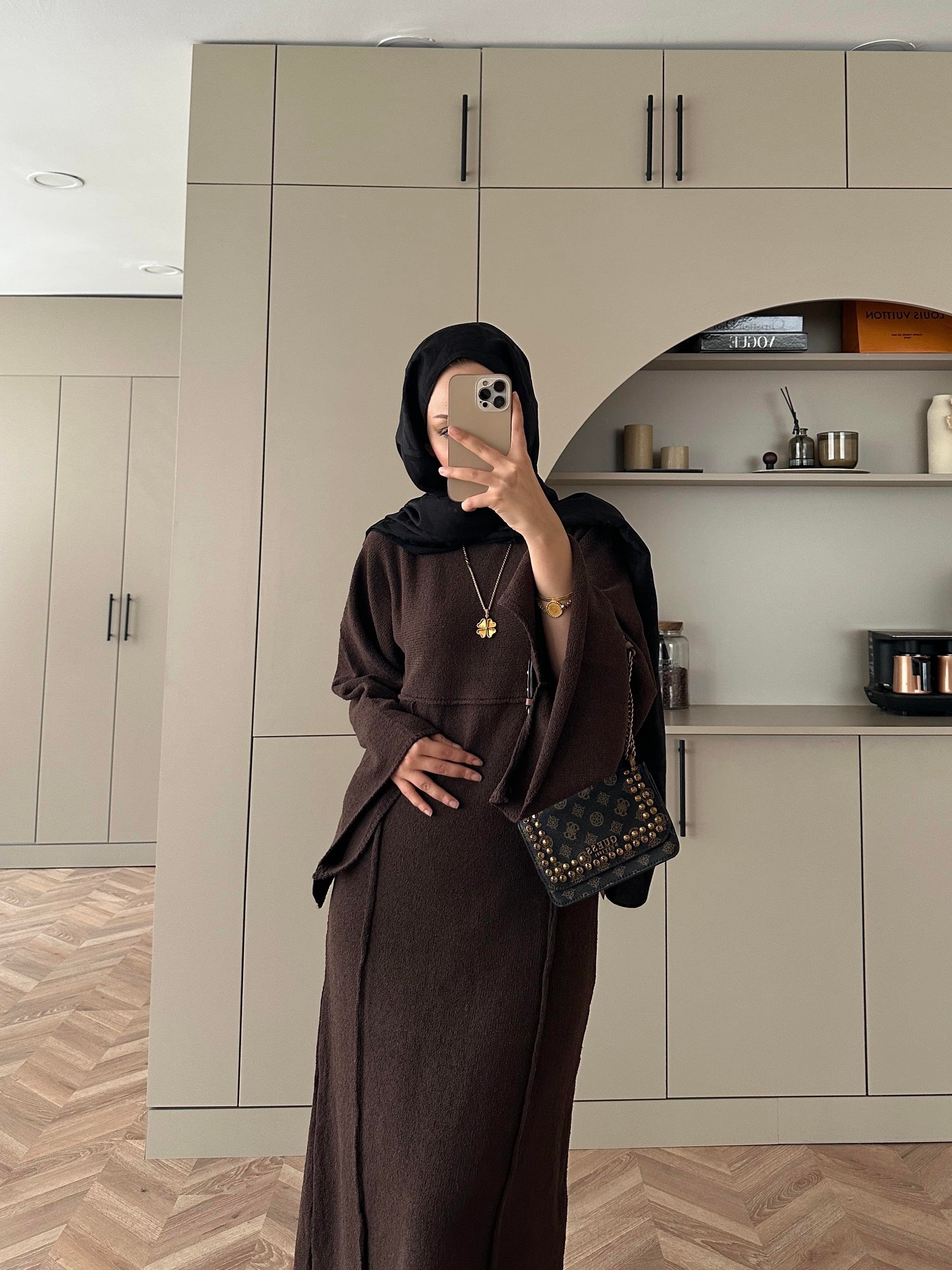 Afra İplik Elbise Kahverengi