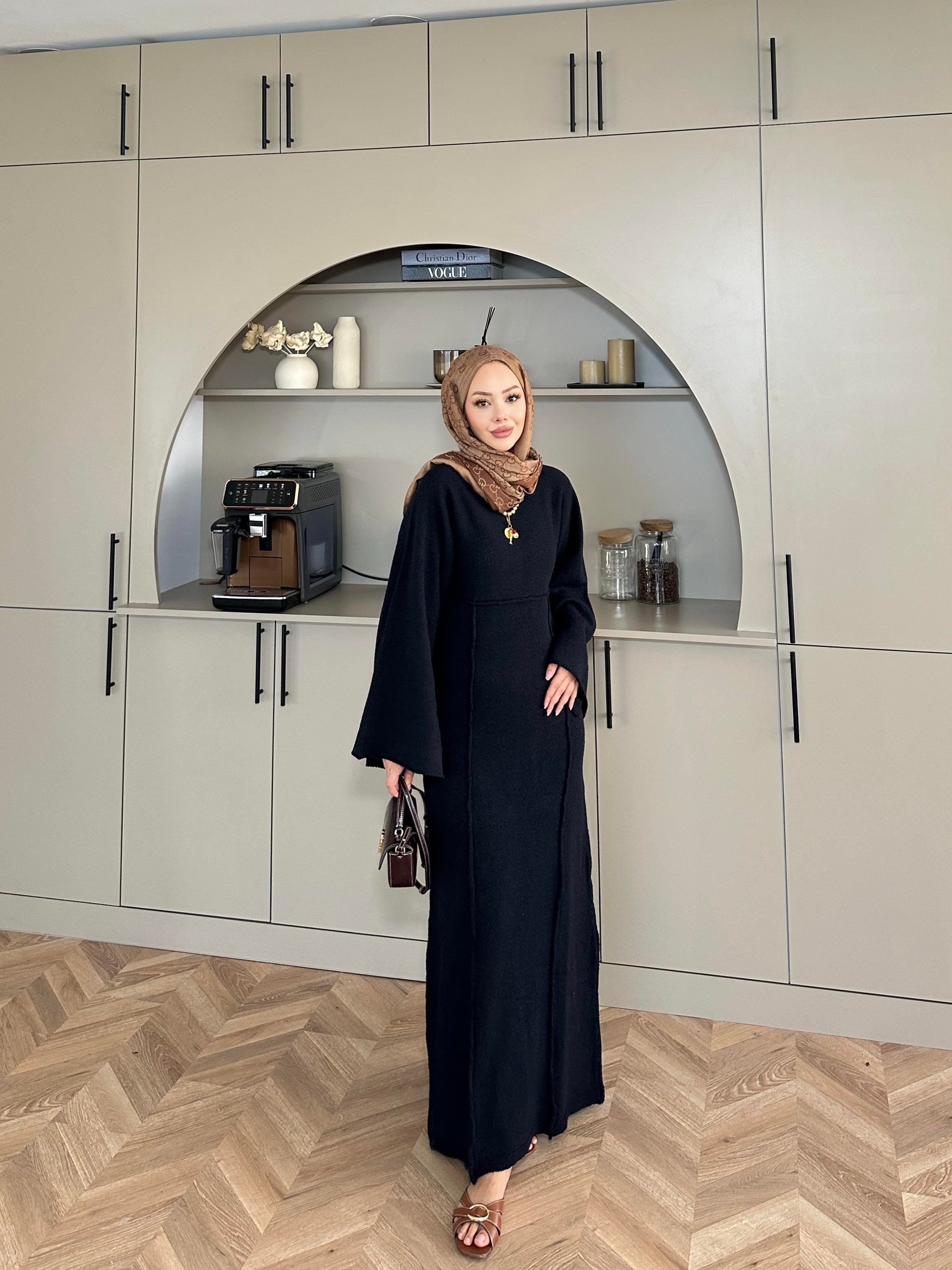 Afra İplik Elbise Siyah