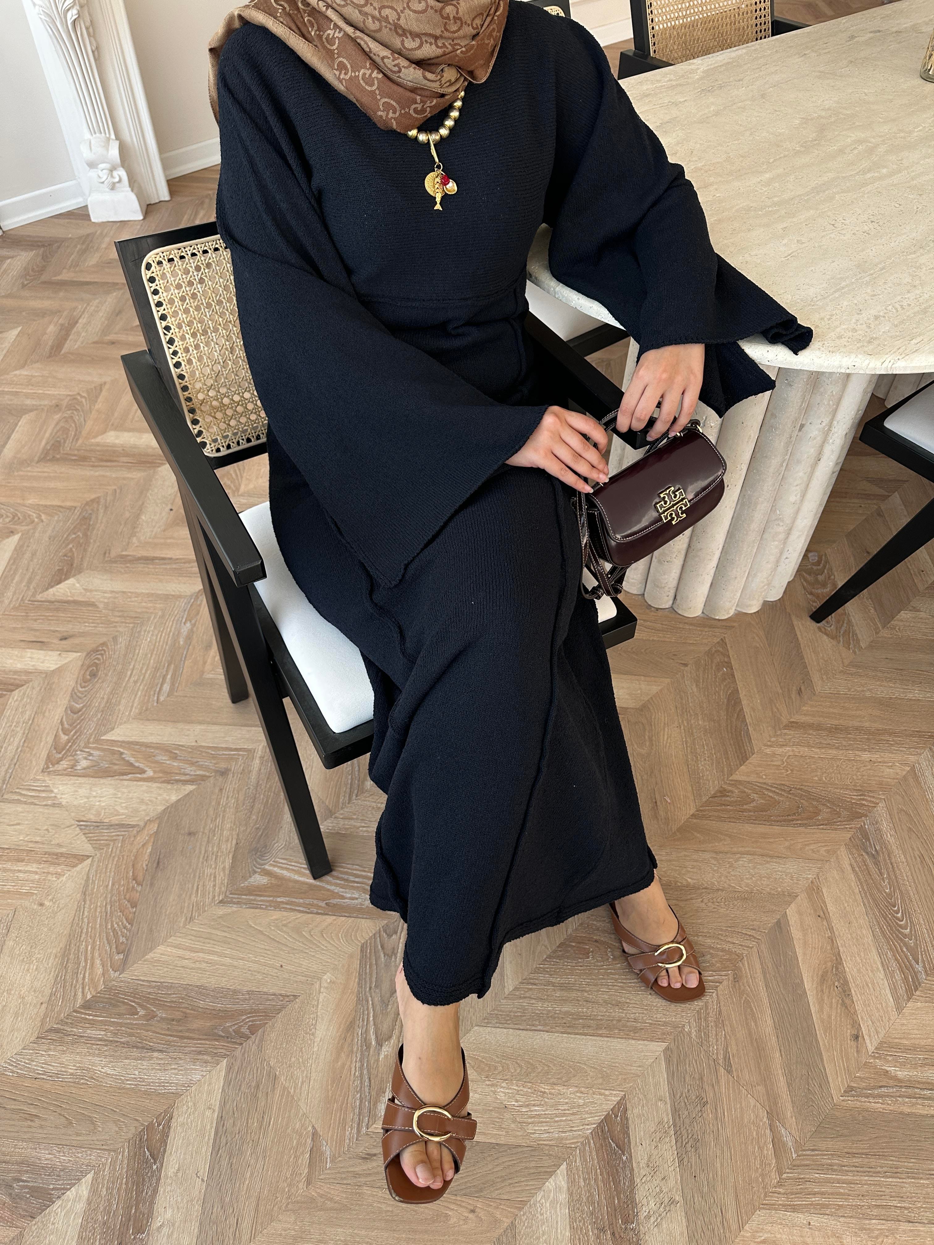 Afra İplik Elbise Siyah