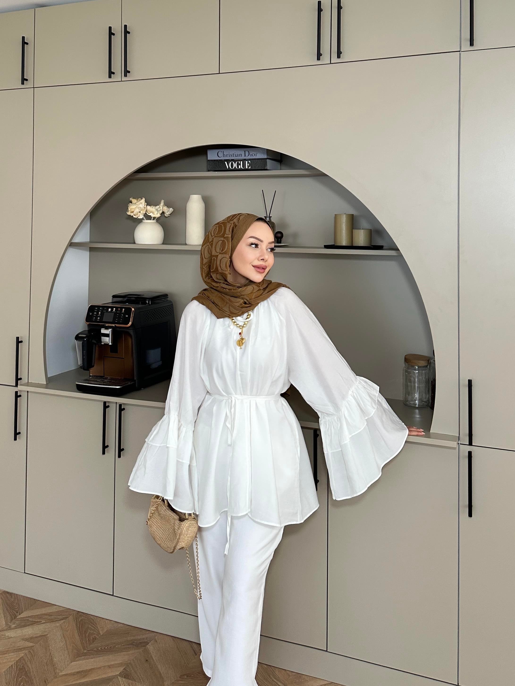 Amaris Pantolonlu Takım Pudra