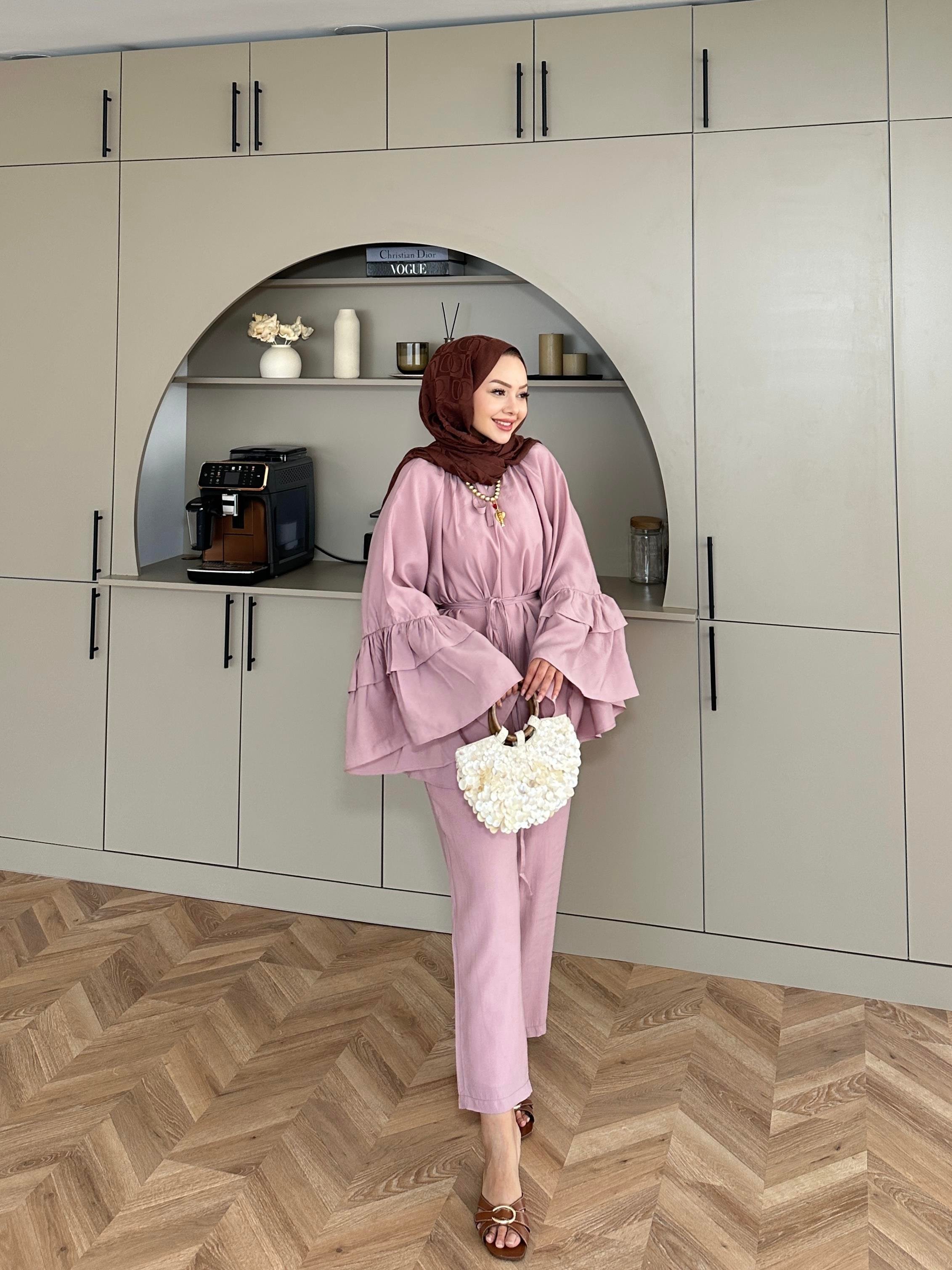 Amaris Pantolonlu Takım Gül Kurusu