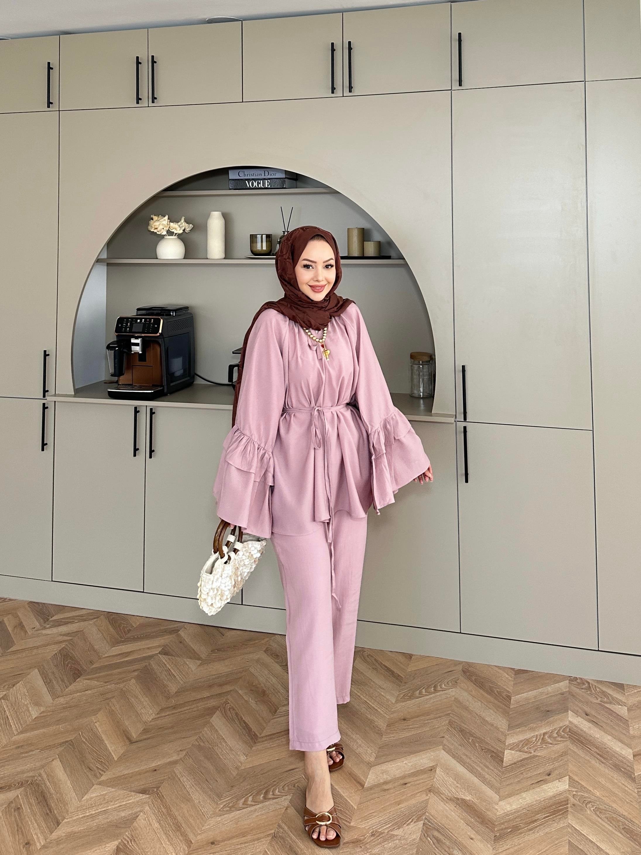 Amaris Pantolonlu Takım Gül Kurusu