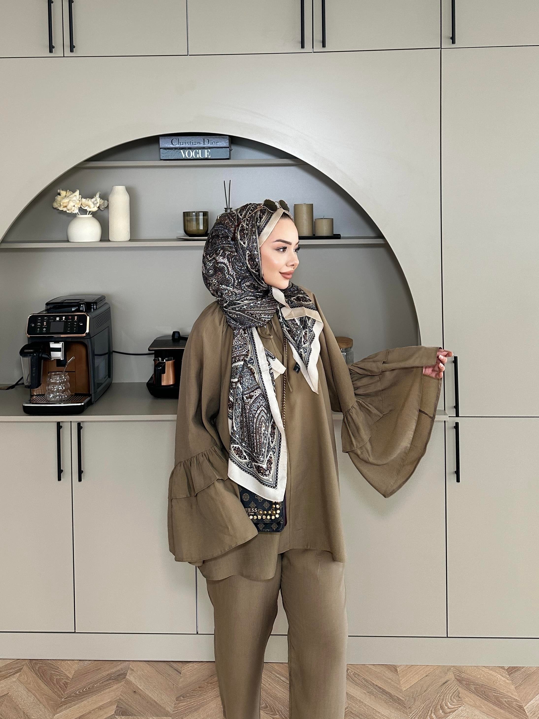 Amaris Pantolonlu Takım Kahve