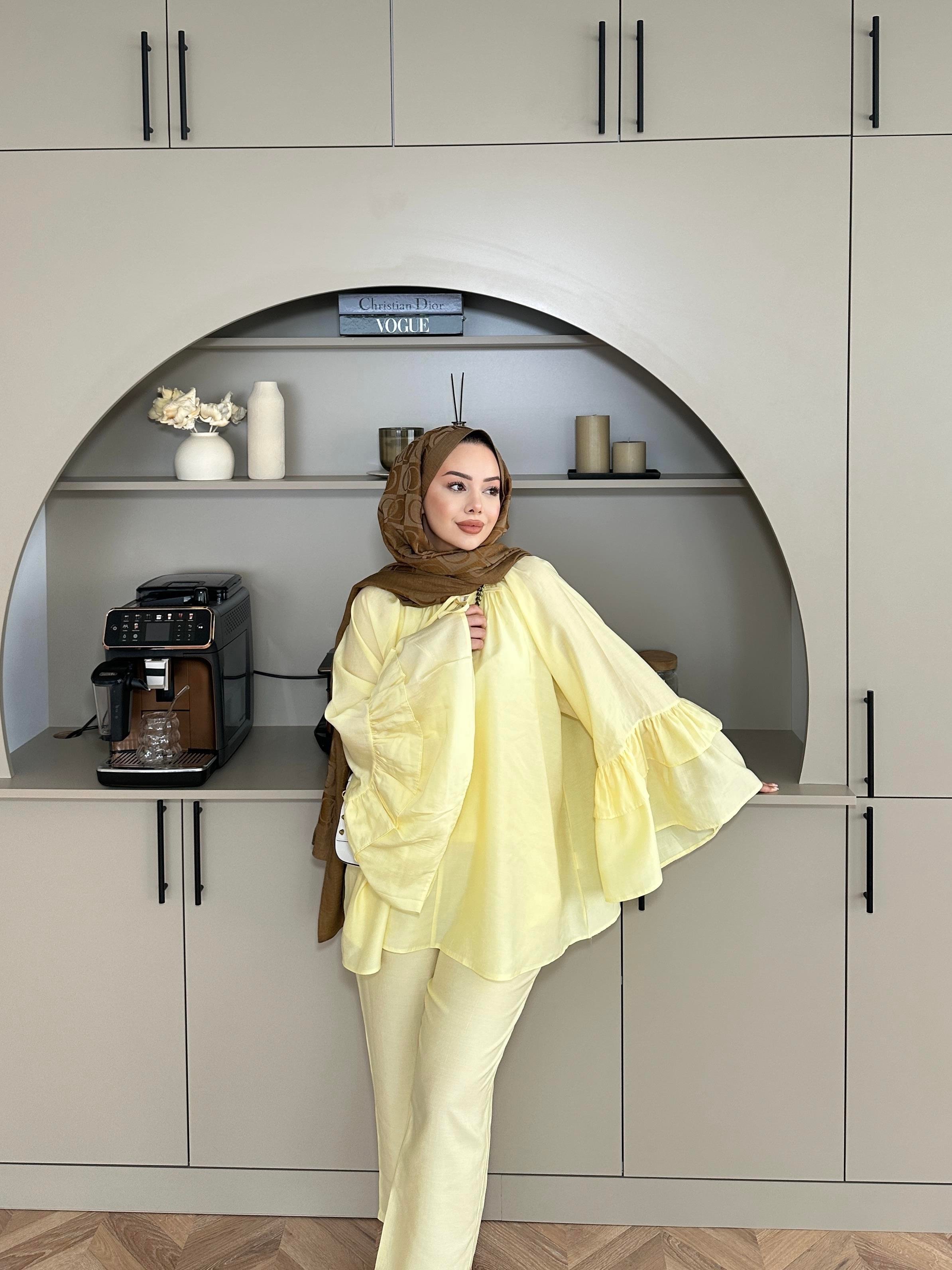 Amaris Pantolonlu Takım Sarı