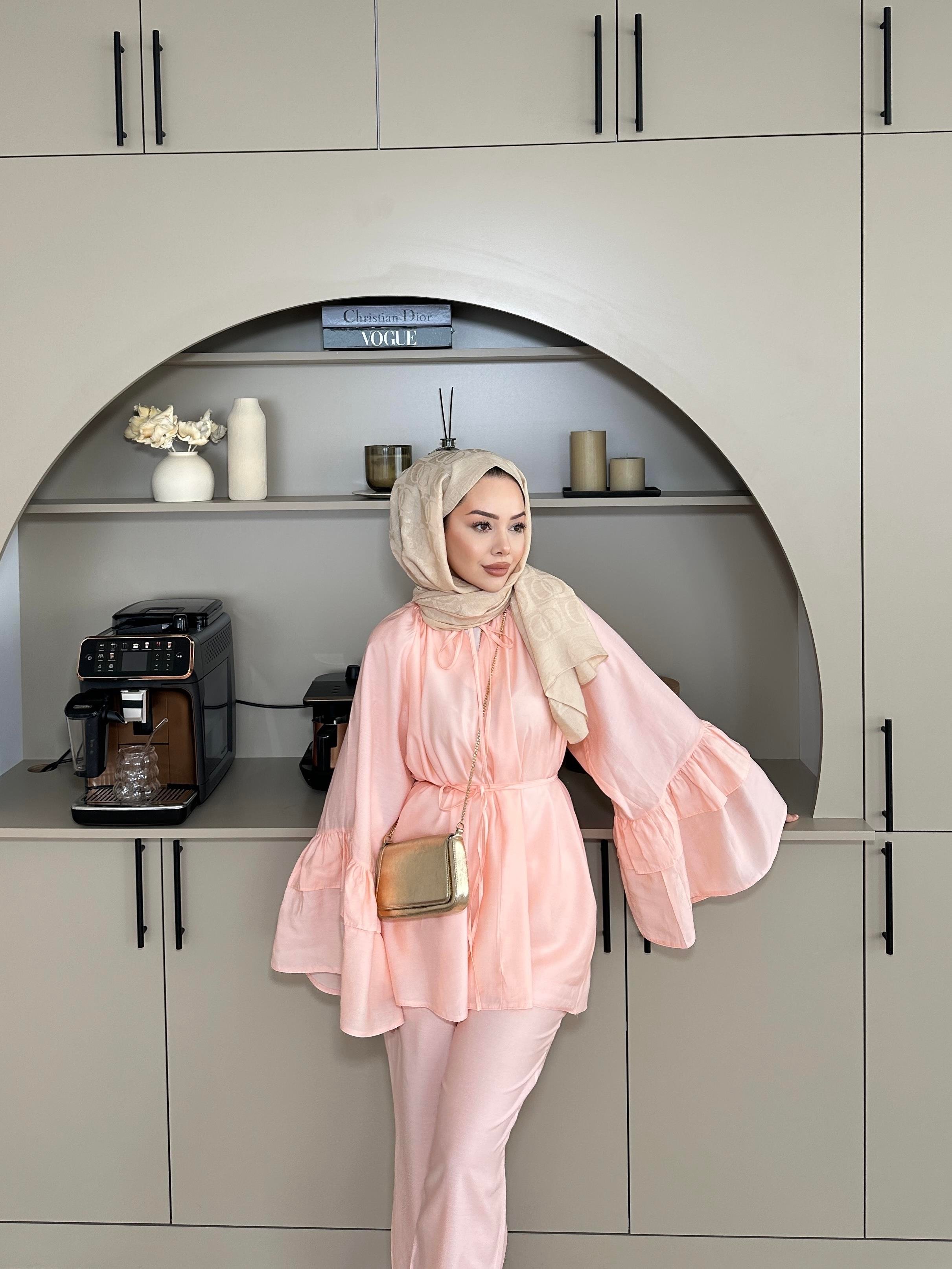 Amaris Pantolonlu Takım Toz Pembe