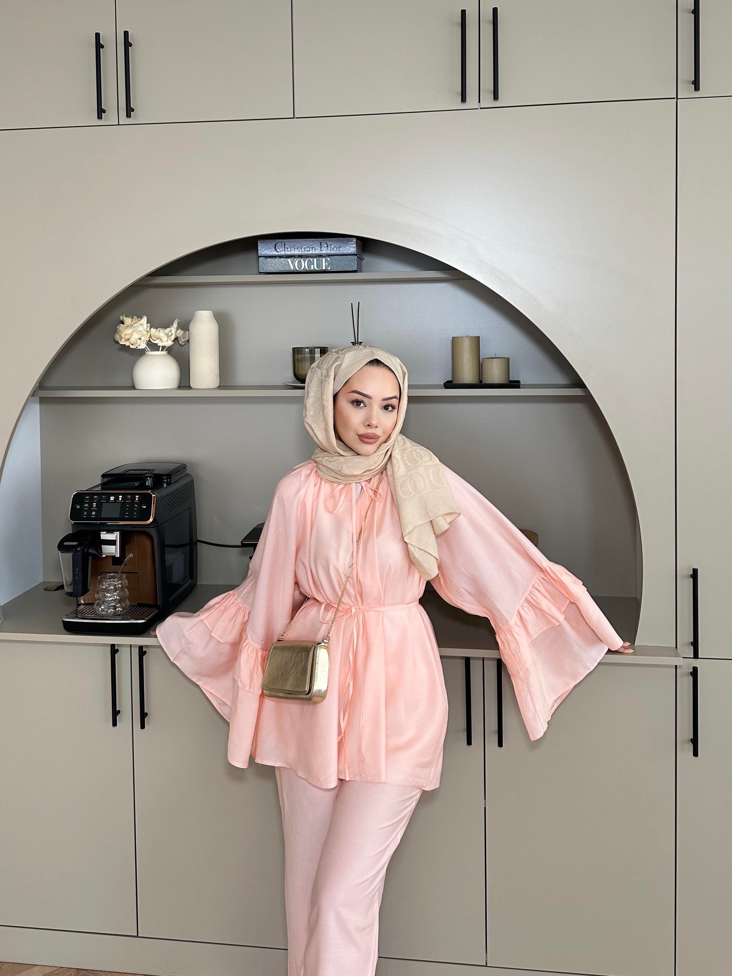 Amaris Pantolonlu Takım Toz Pembe