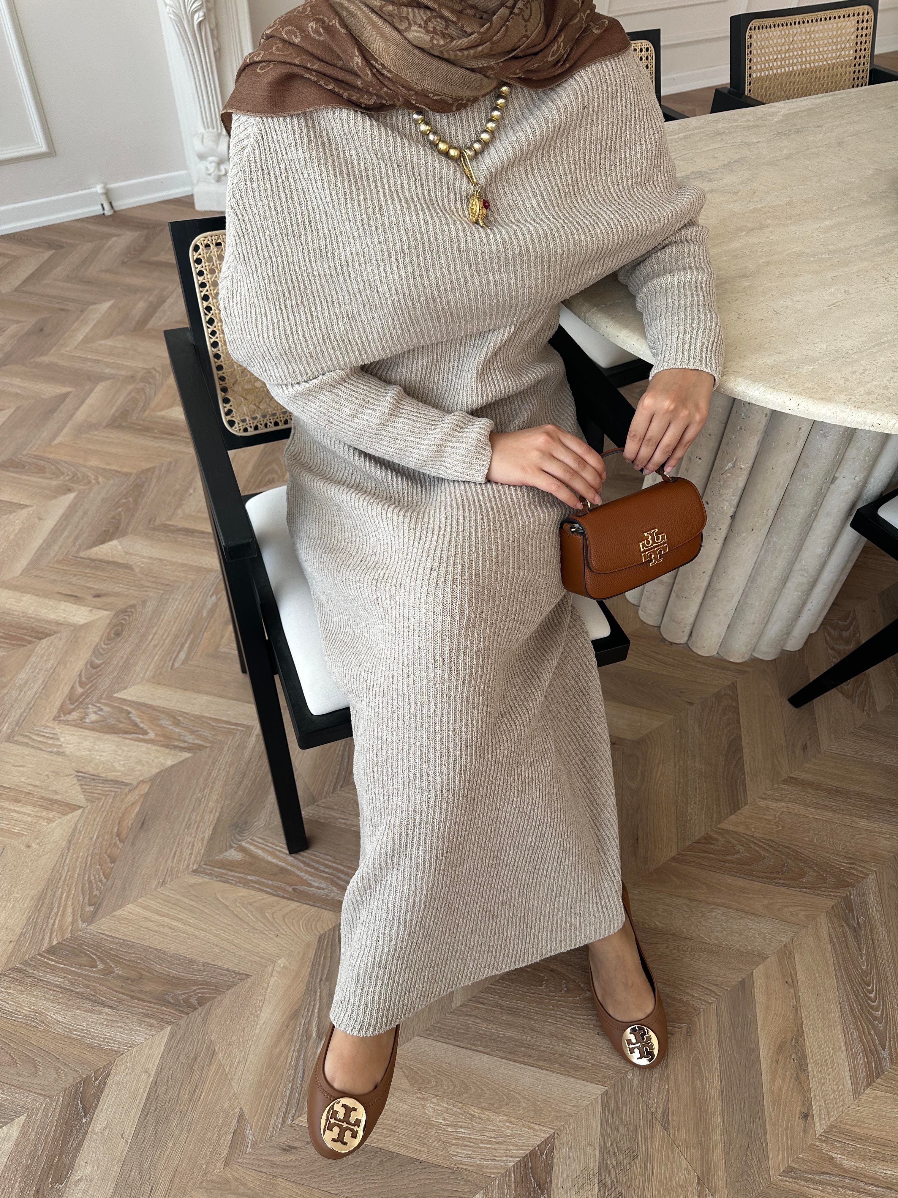 Anisa Triko Elbise Vizon