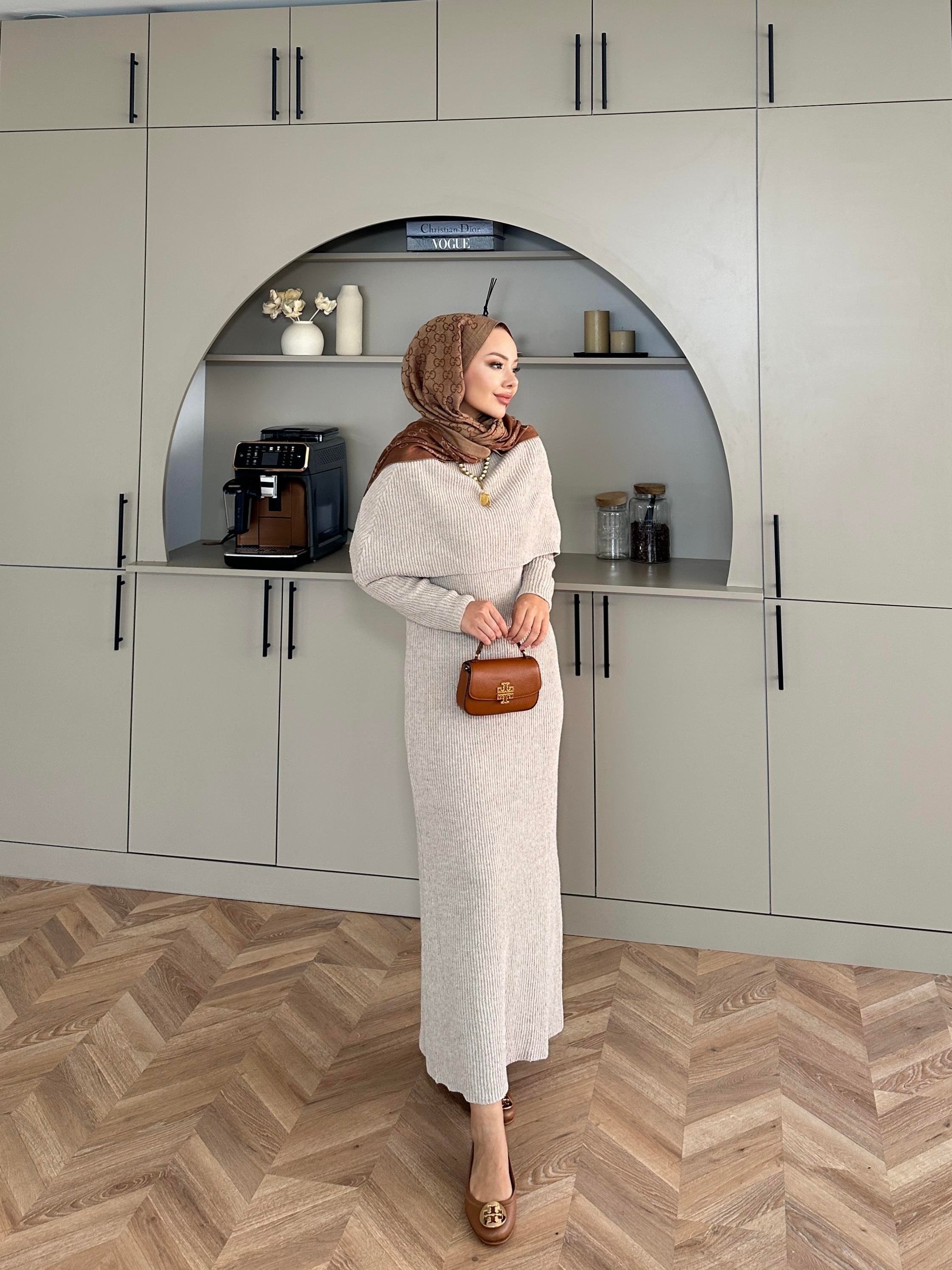 Anisa Triko Elbise Vizon