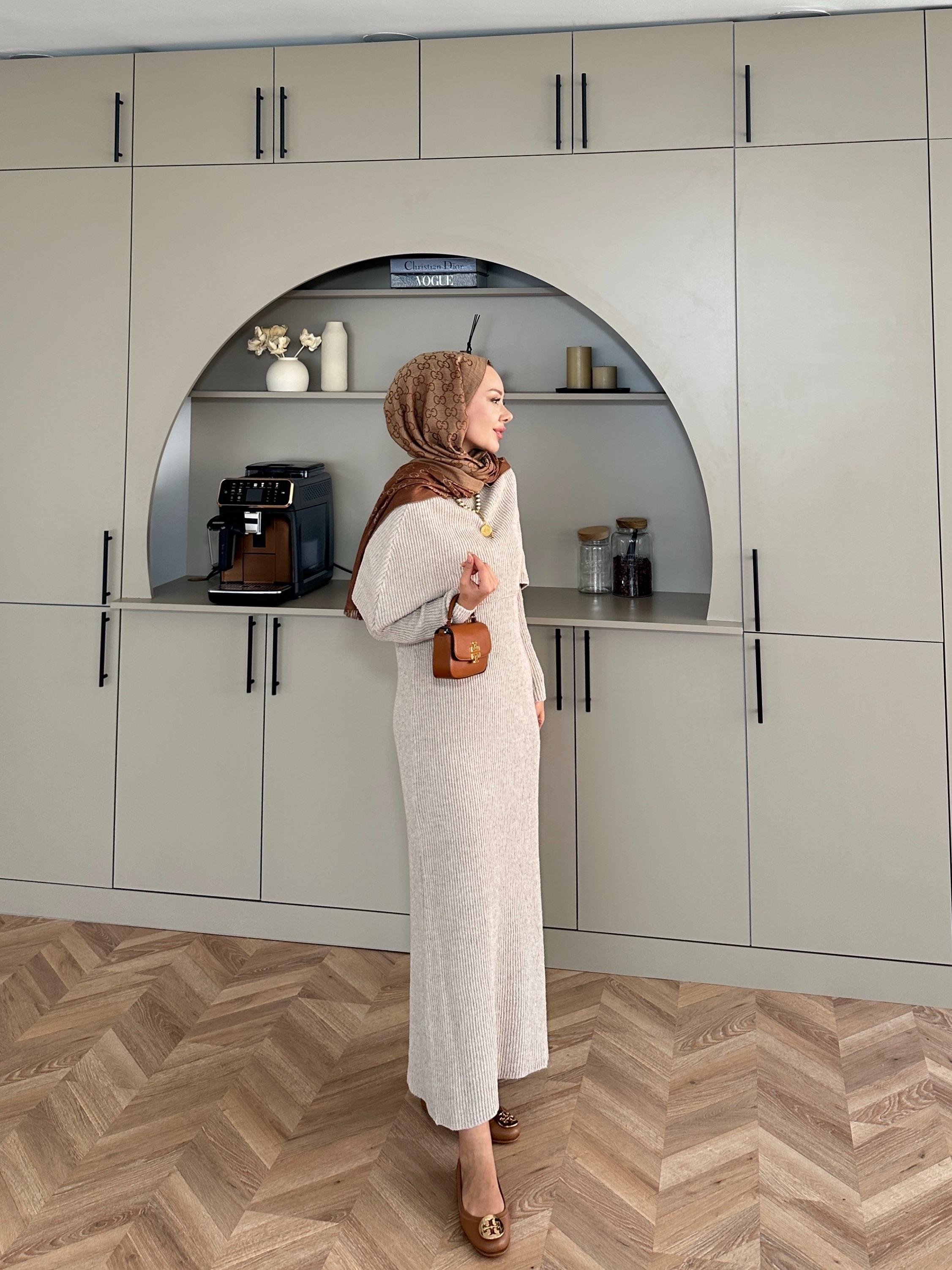 Anisa Triko Elbise Vizon