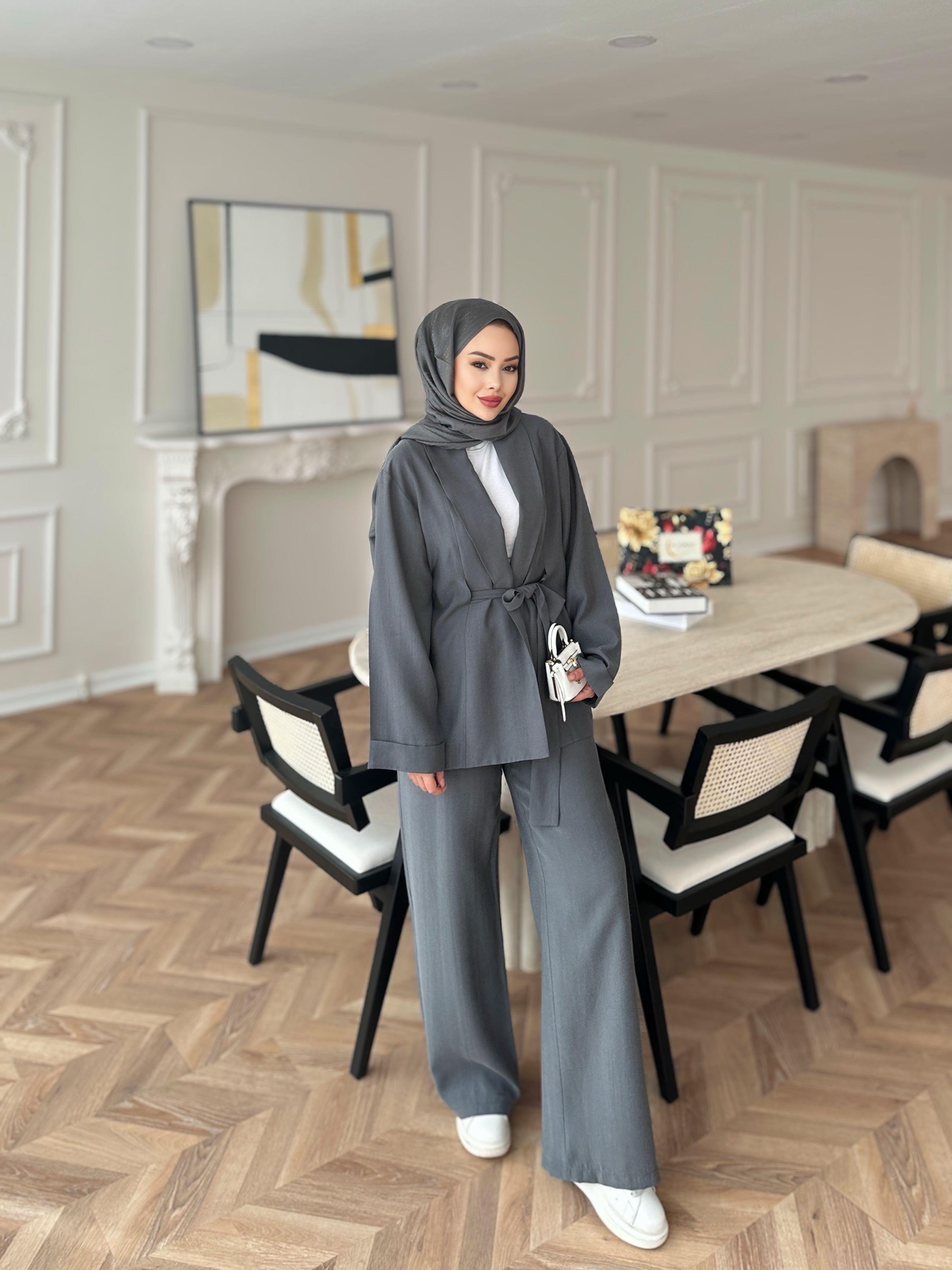 Anlr Pantolonlu Takım Antrasit