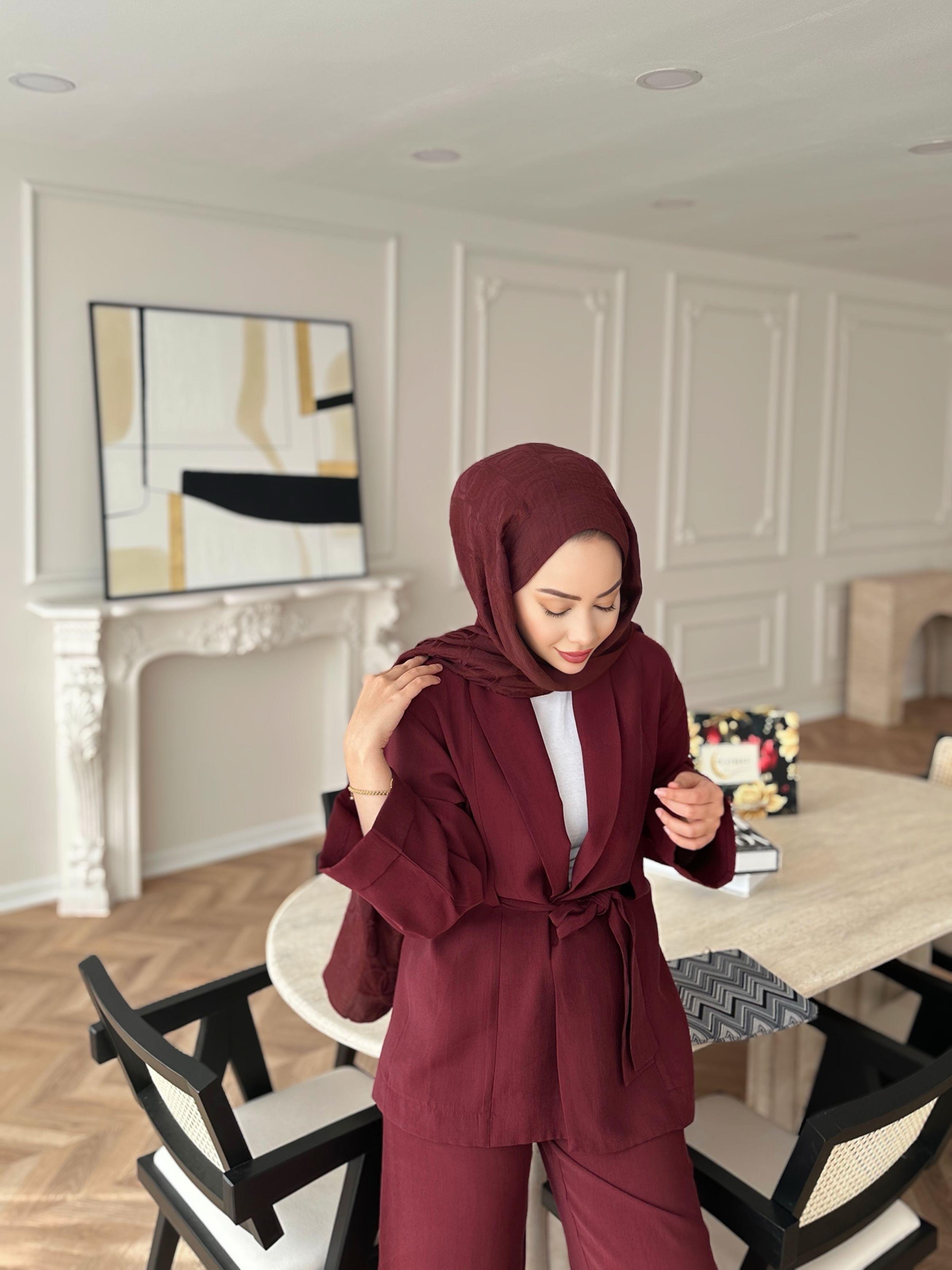 Anor Pantolonlu Takım Bordo