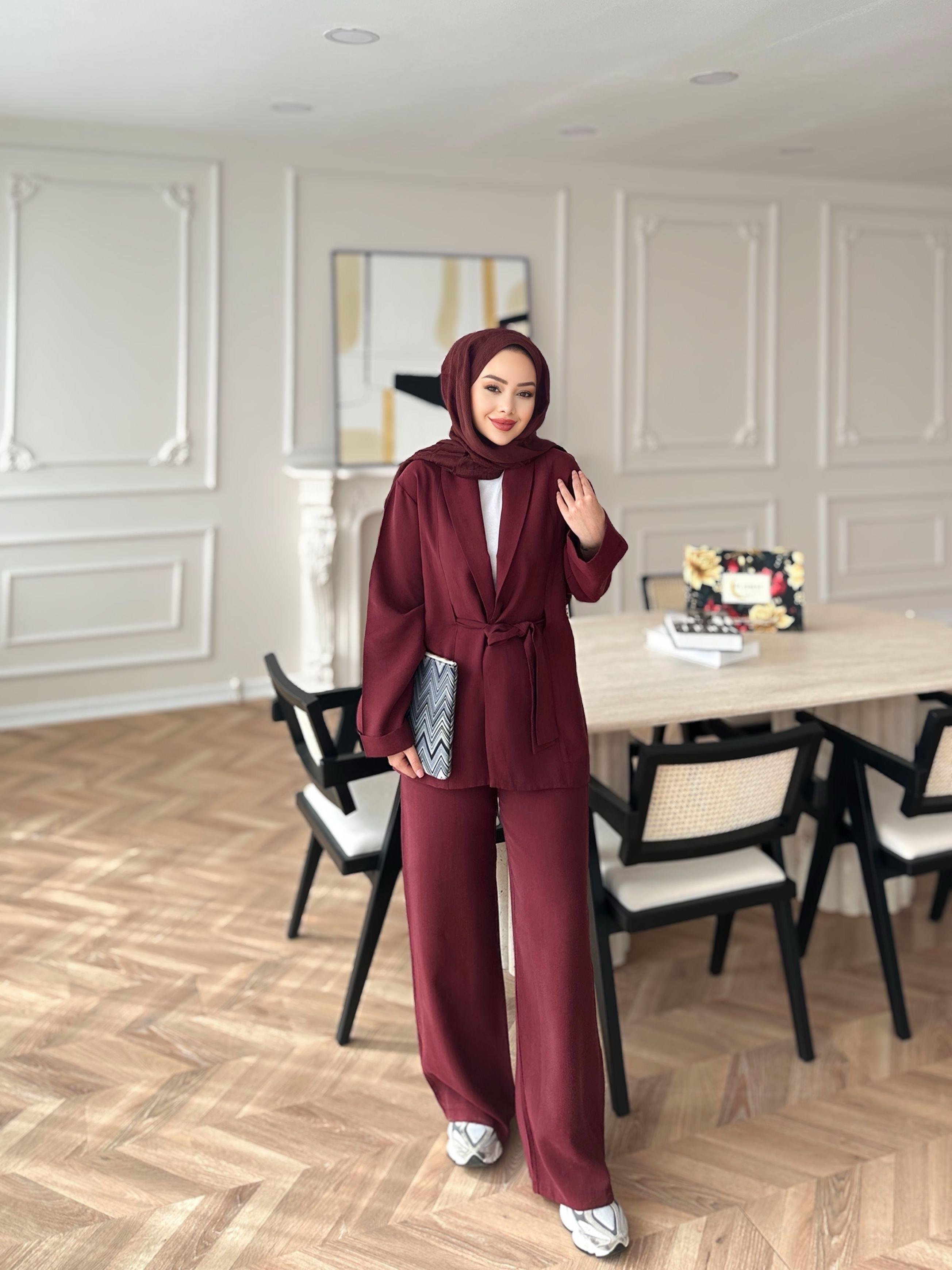 Anor Pantolonlu Takım Bordo