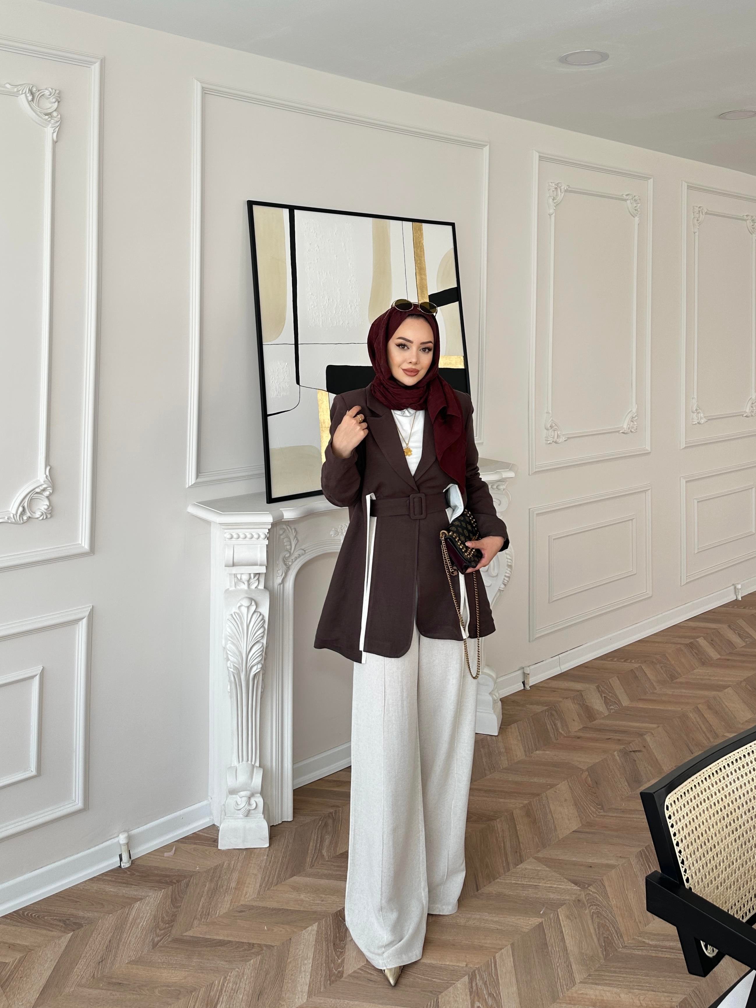 Aria Keten Takım Acı Kahve