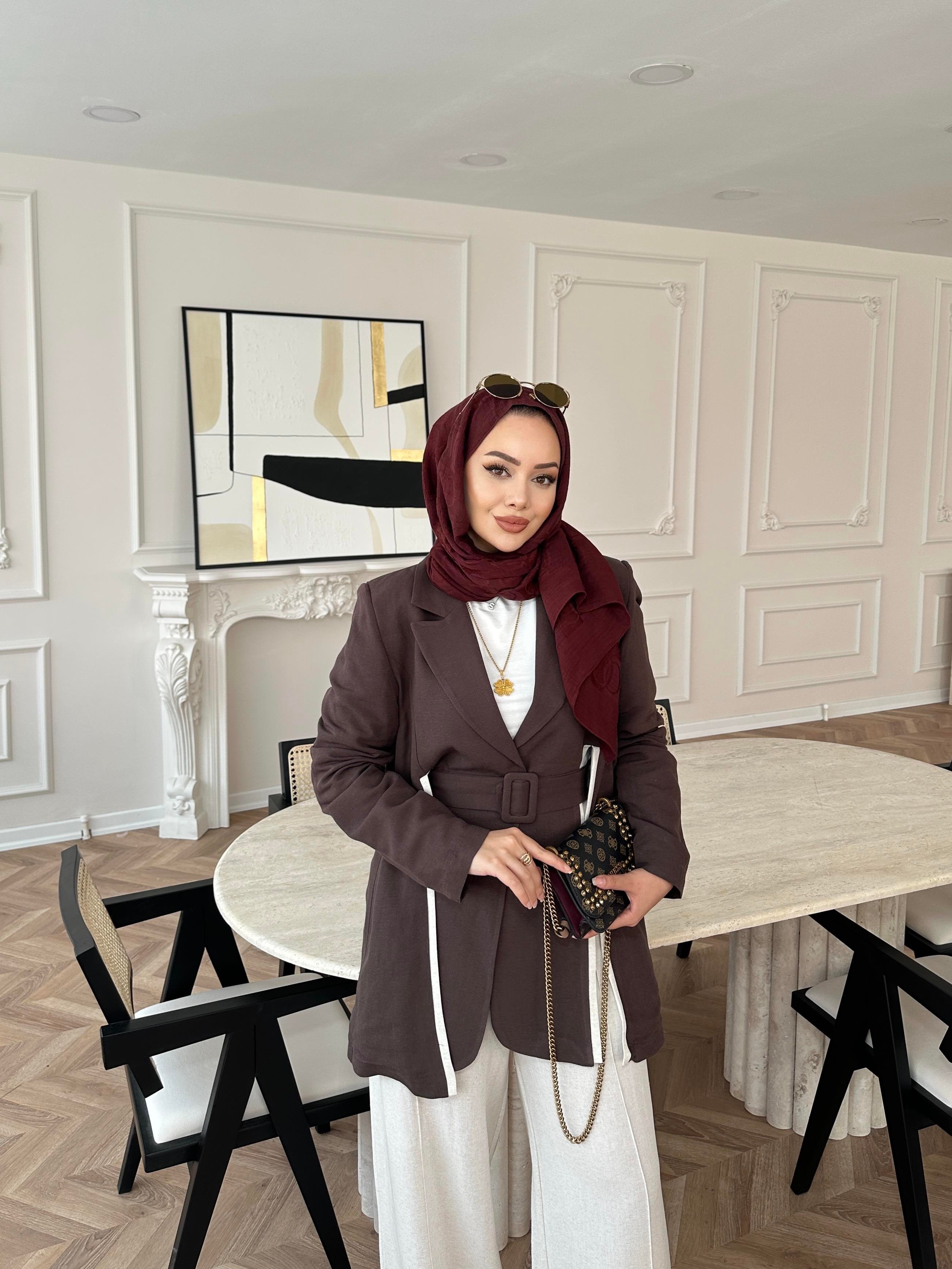 Aria Keten Takım Acı Kahve